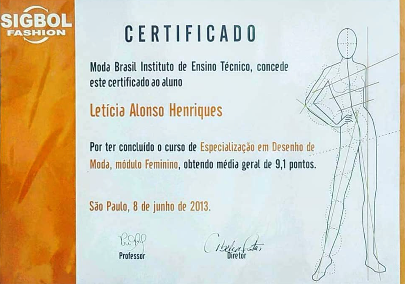 ESPECIALIZAÇÃO EM DESENHO DE MODA - 2013
