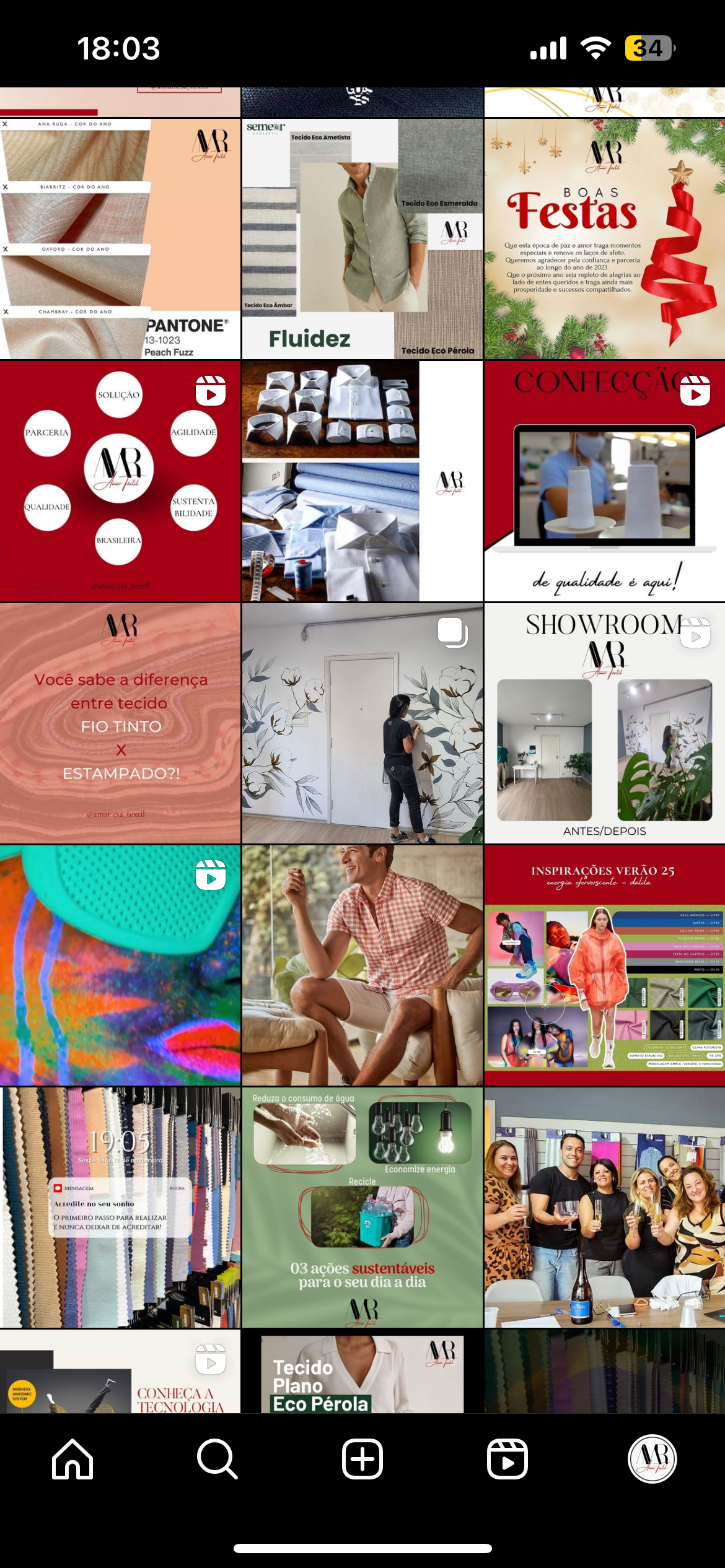 ARTES FEED INSTAGRAM - AMAR TEXTIL