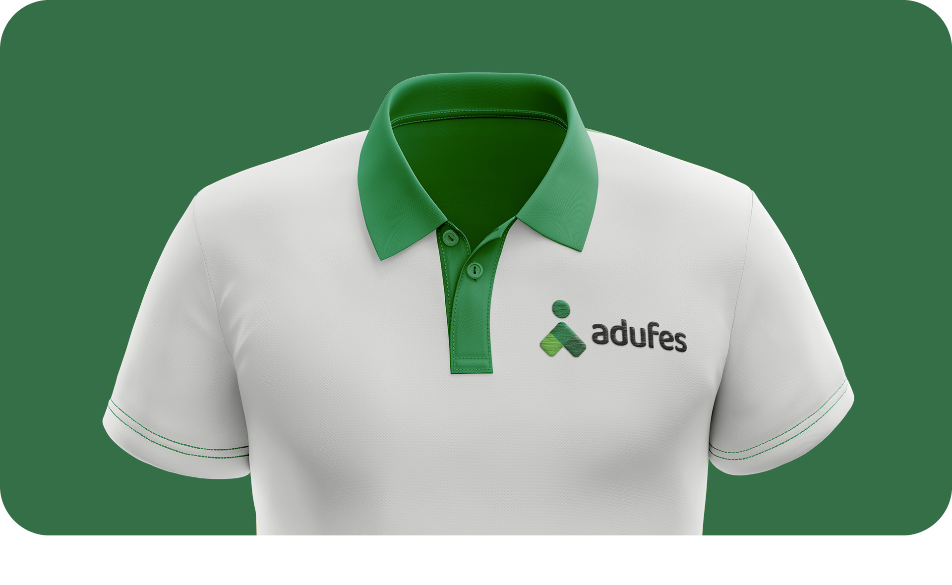 Uniforme com logotipo em bordado