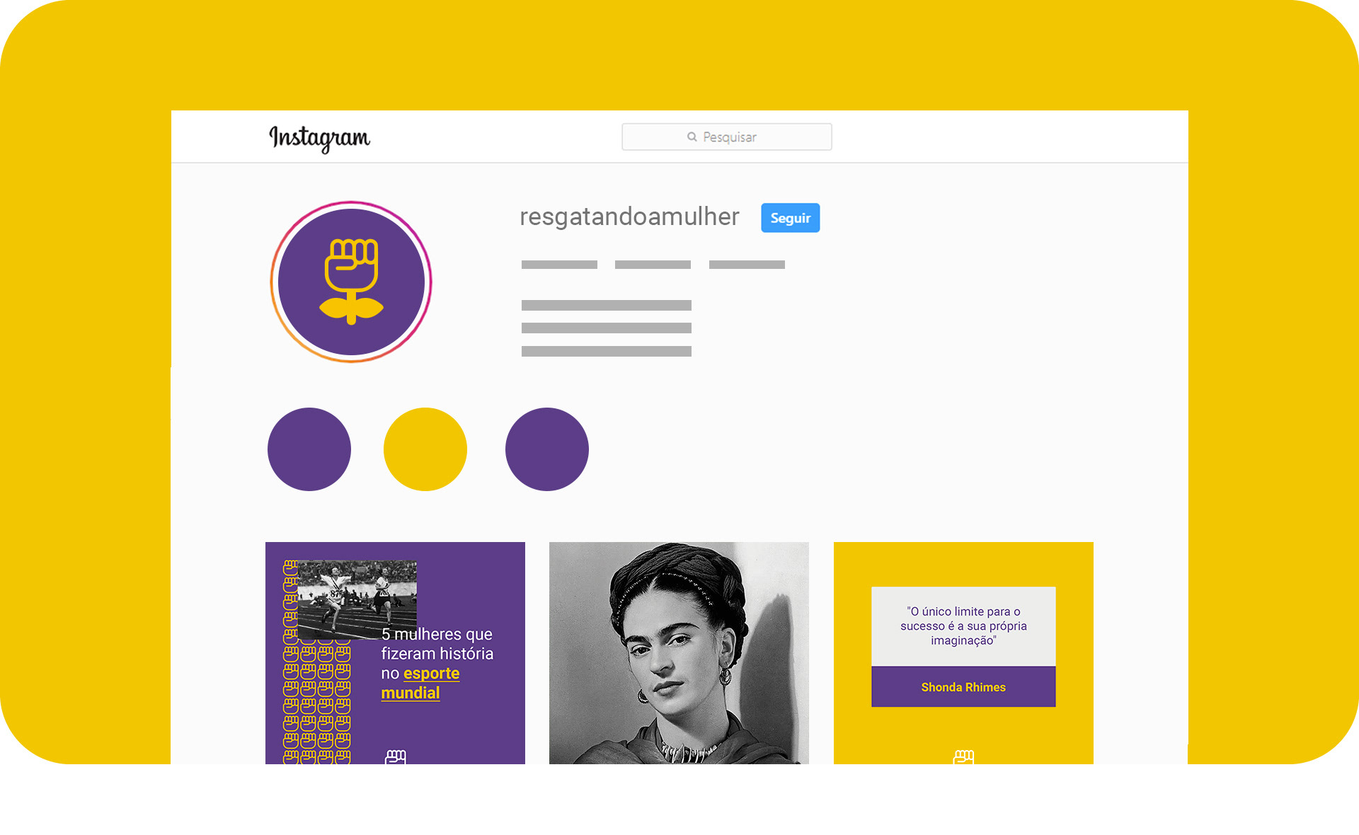 Mockup Instagram extrovertido