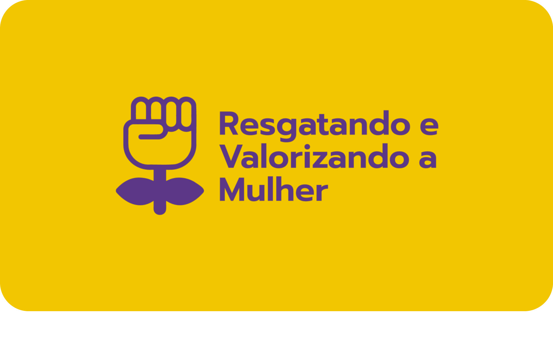 Logo feminista horizontal amarelo