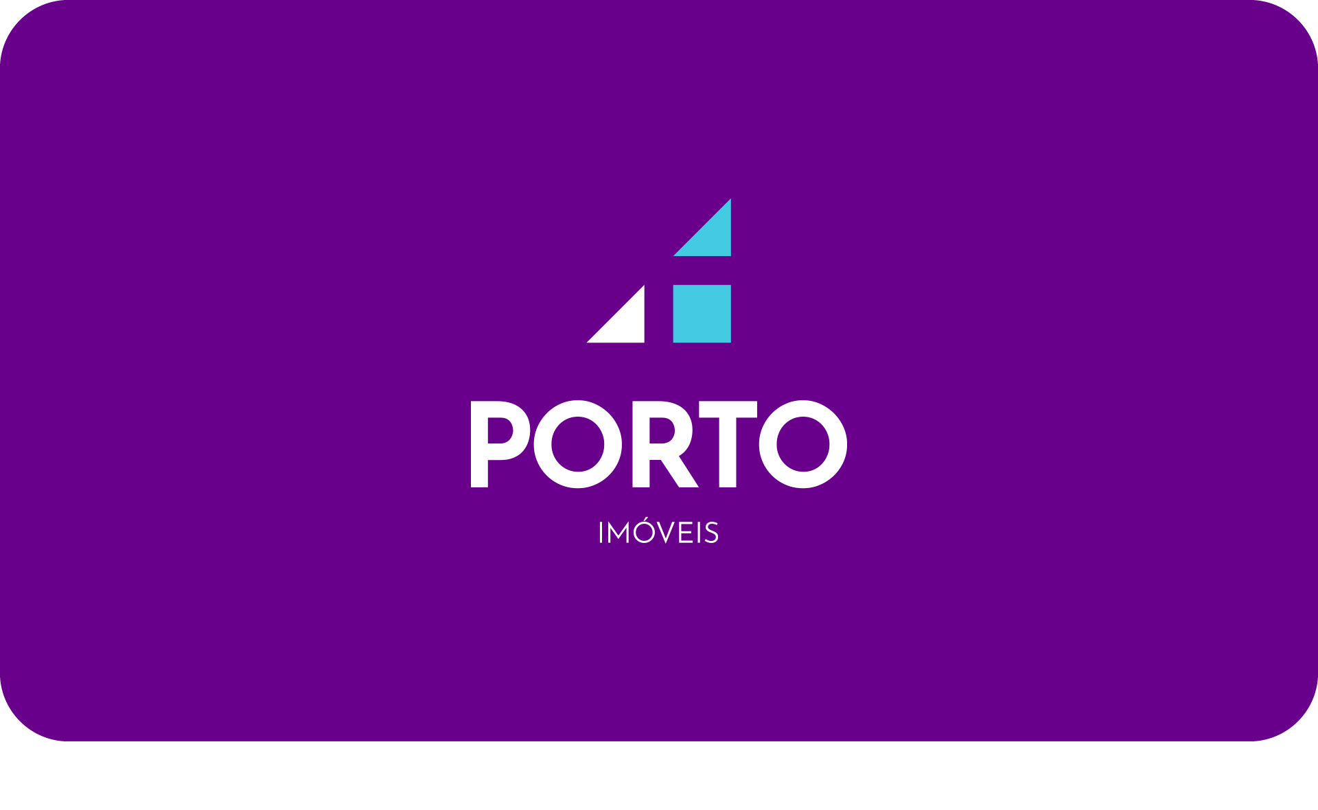 Logotipo vertical em fundo roxo
