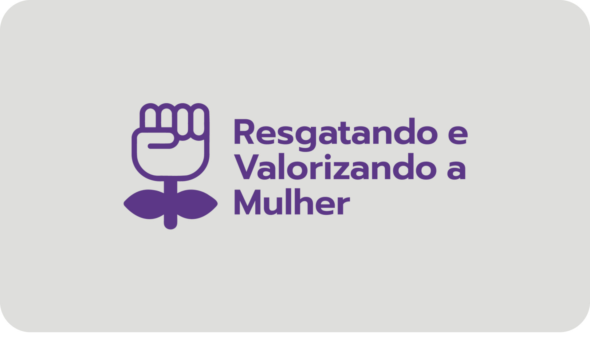 Logomarca feminista horizontal branca