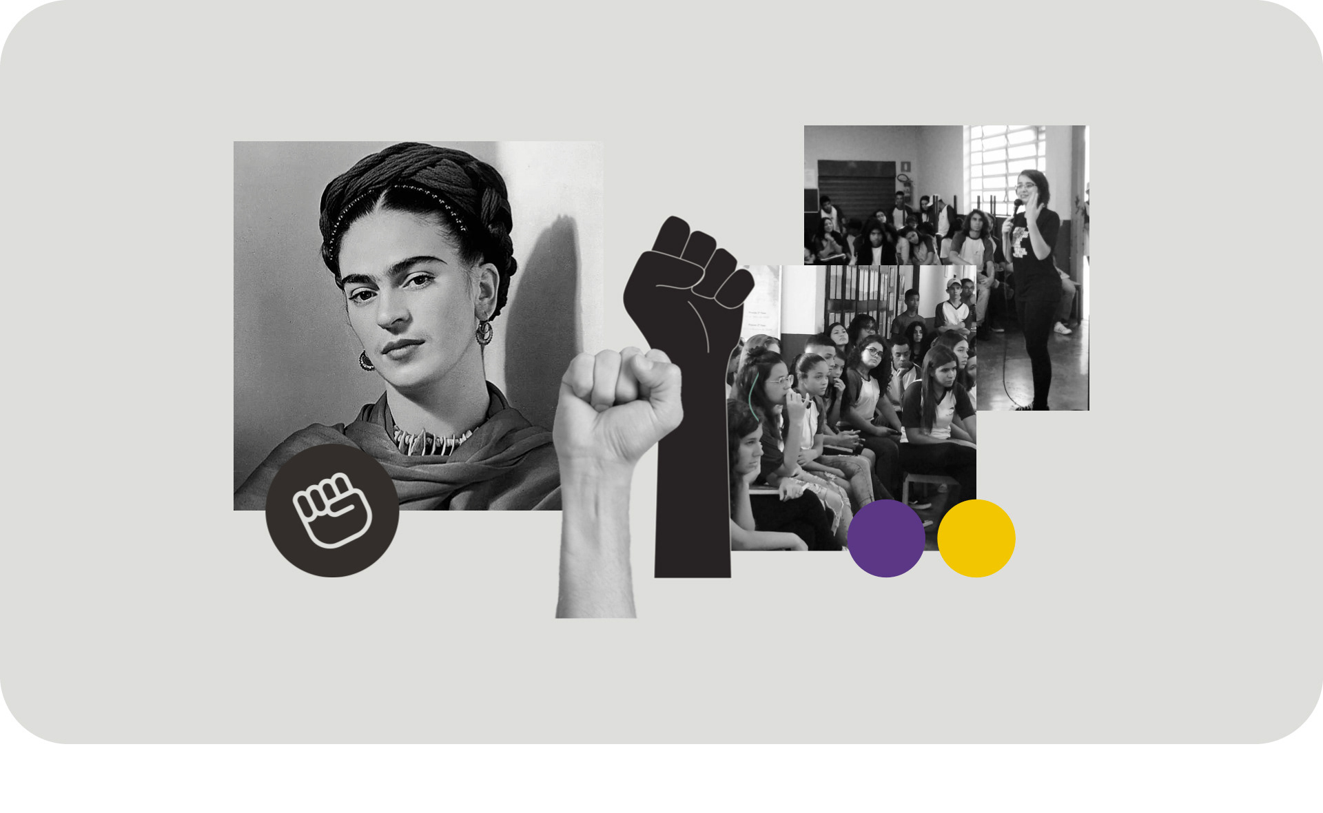 Moodboard identidade visual feminista