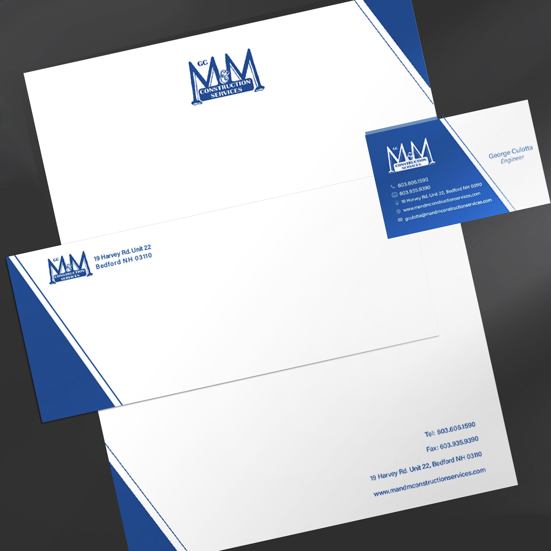 Letterheaad with Geometric Balance Enhancing Brand Precision