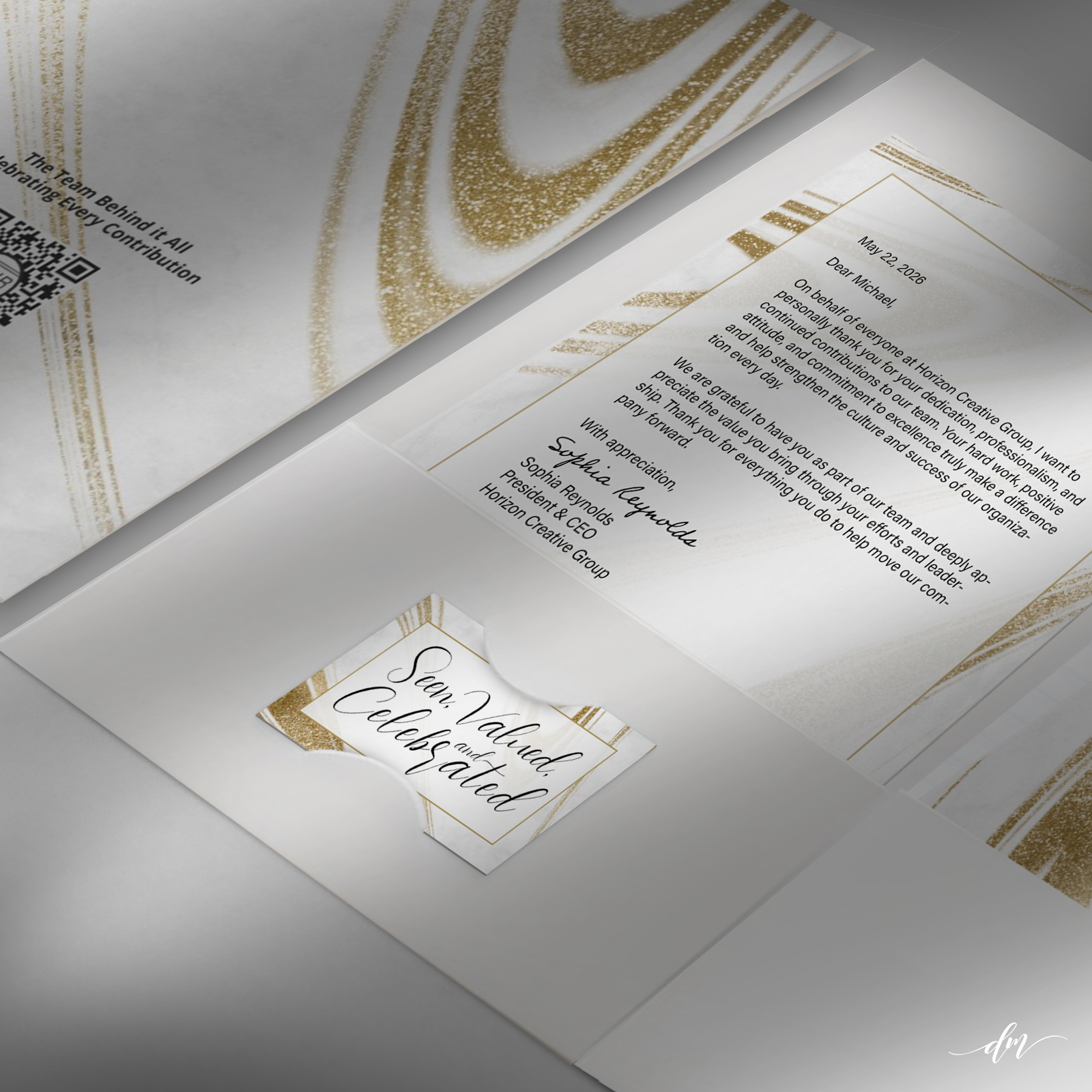 Premium presentation folder for organized business documents and professional brand use.