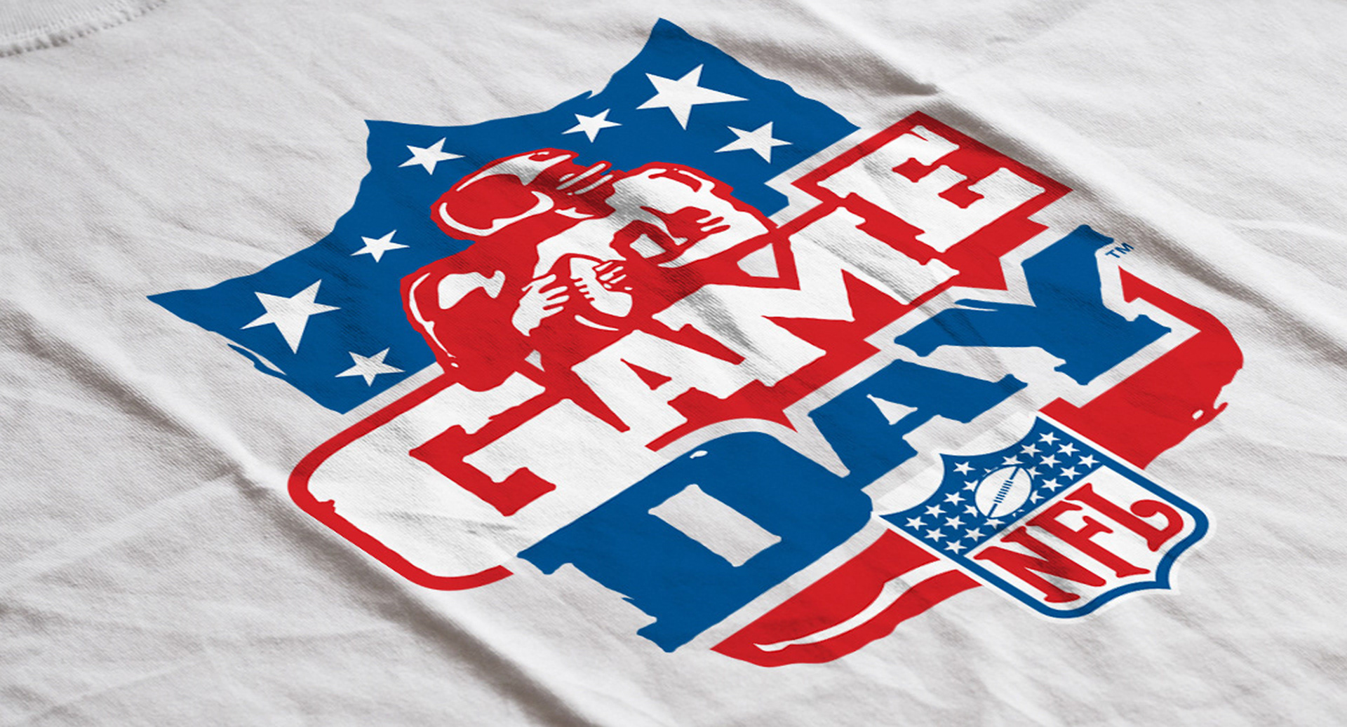 Custom screen-printed logo on premium white cotton tee, highlighting color accuracy and clean registration.