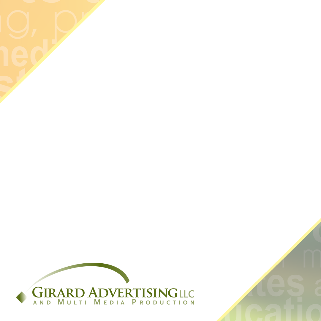 Social Post Template triangle corner accents echoing card design