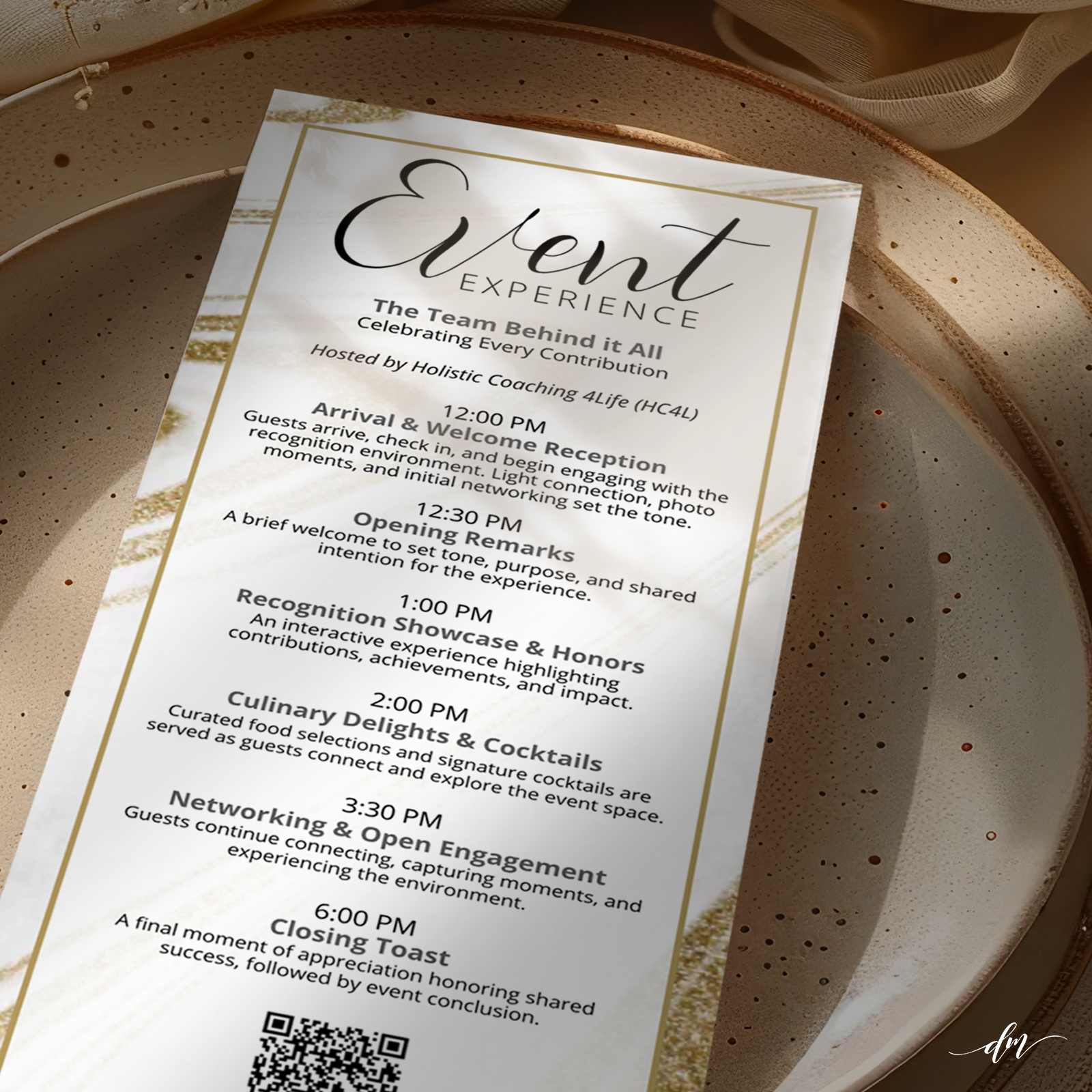 Elegant program design presented to reflect a refined recognition experience.