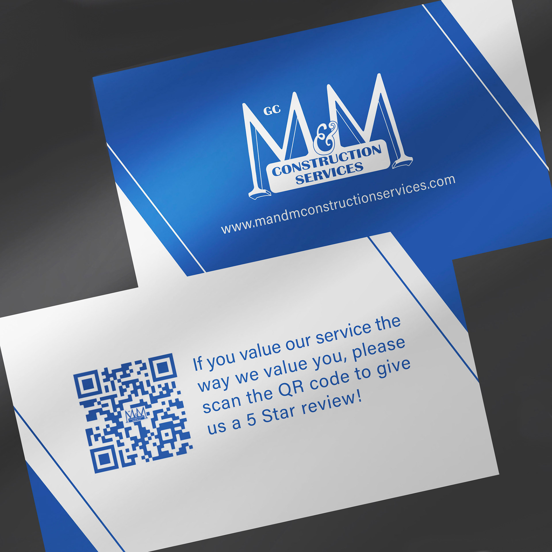 Bold Business Card Design Echoing Logo Geometry