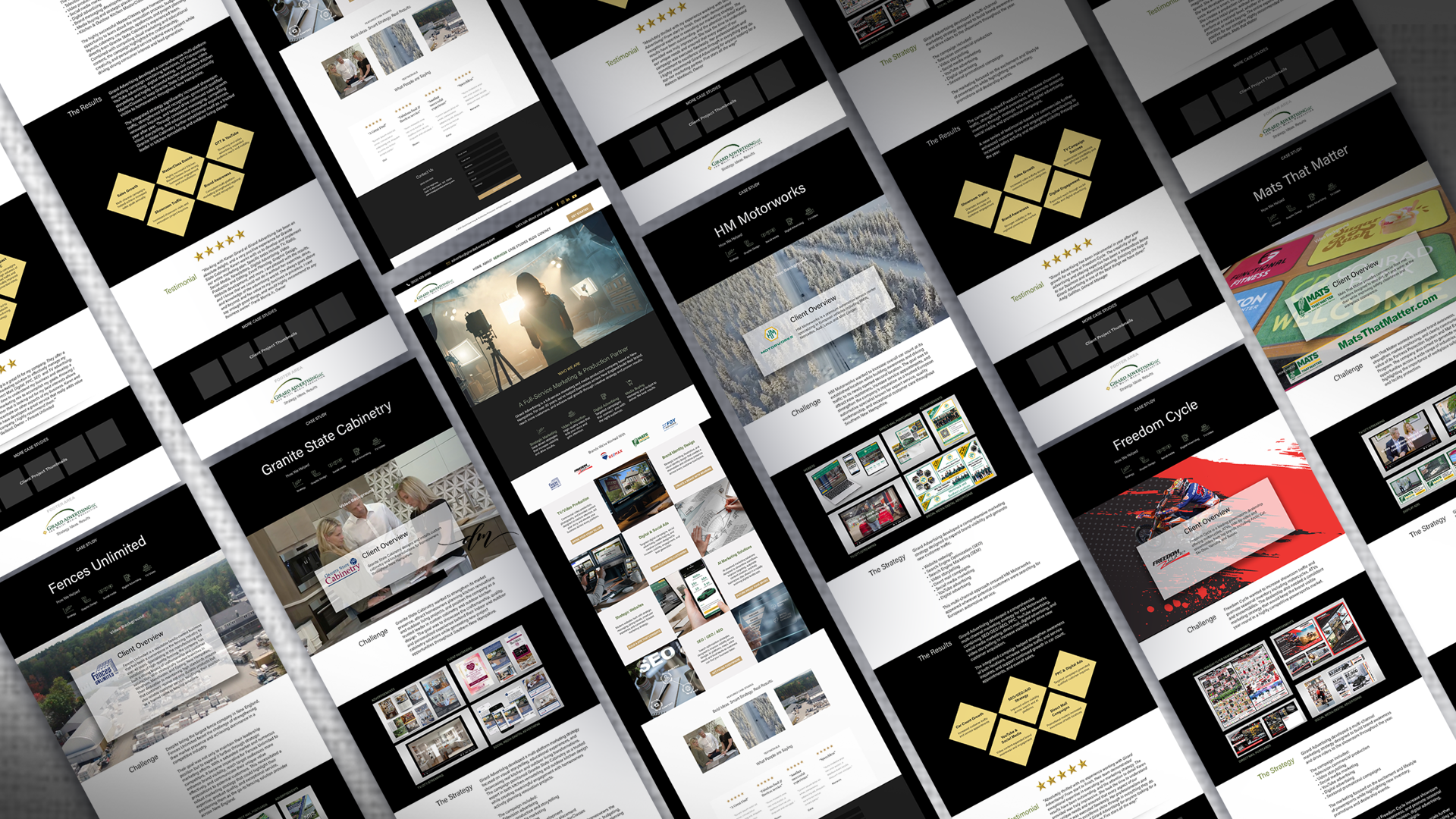 Overview of the redesigned homepage and featured case studies, showing how content, visual hierarchy, and responsive design work together as one cohesive digital experience.