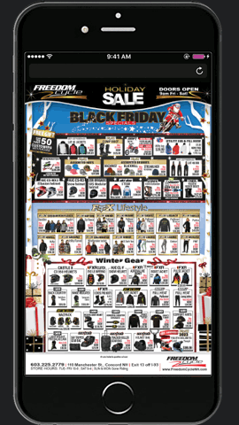mobile animating black friday flyers.