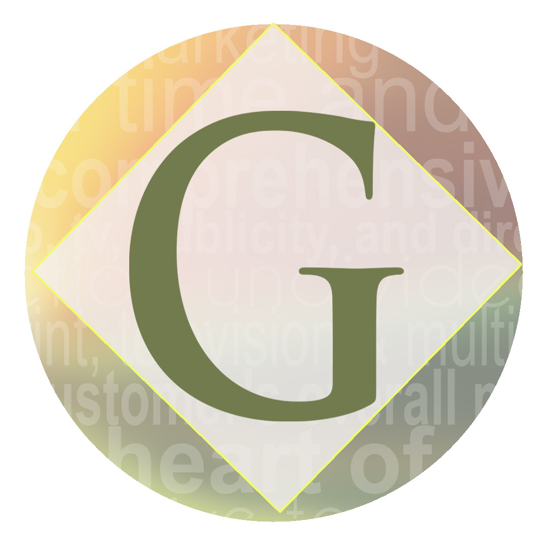 Profile Logo Mark stylized "G" in diamond shape with sunrise-inspired frame