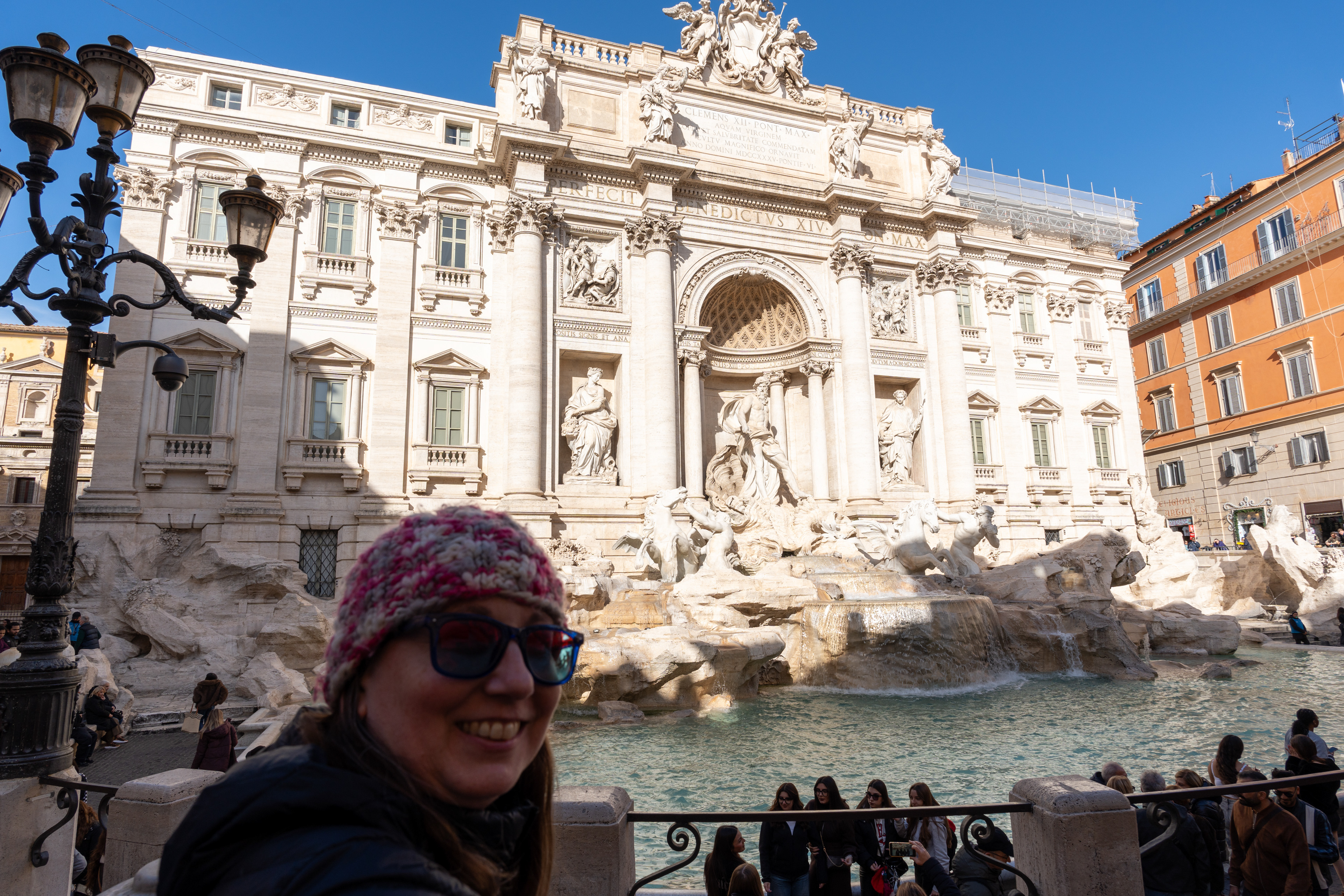 Trevi Fountain - Designed by Italian architect Nicola Salvi and completed by Giuseppe Pannini in 1762. It marks the end of what once was a 14 mile long aquaduct, built in 19 BC.