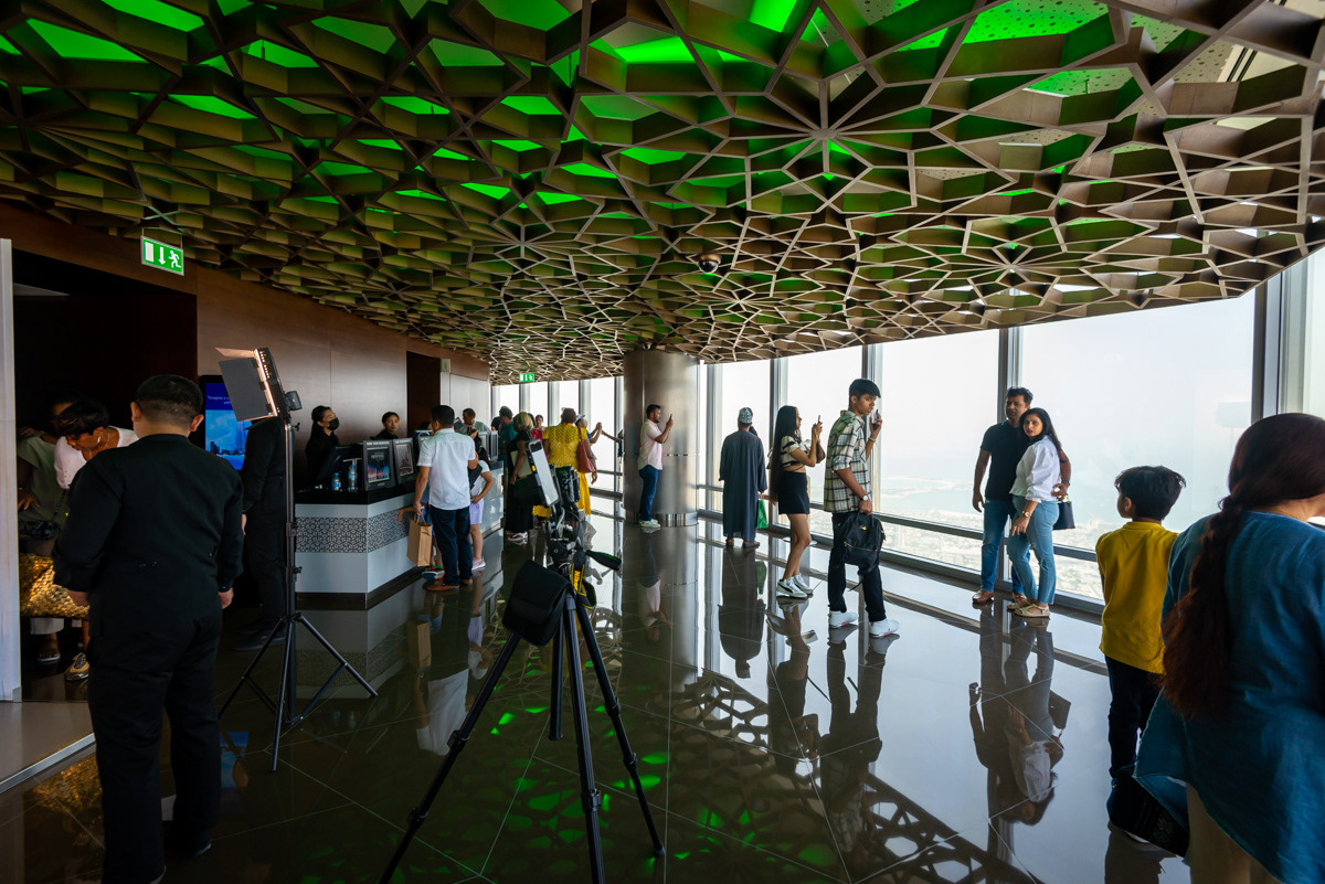 125th floor of the Burj Khalifa.