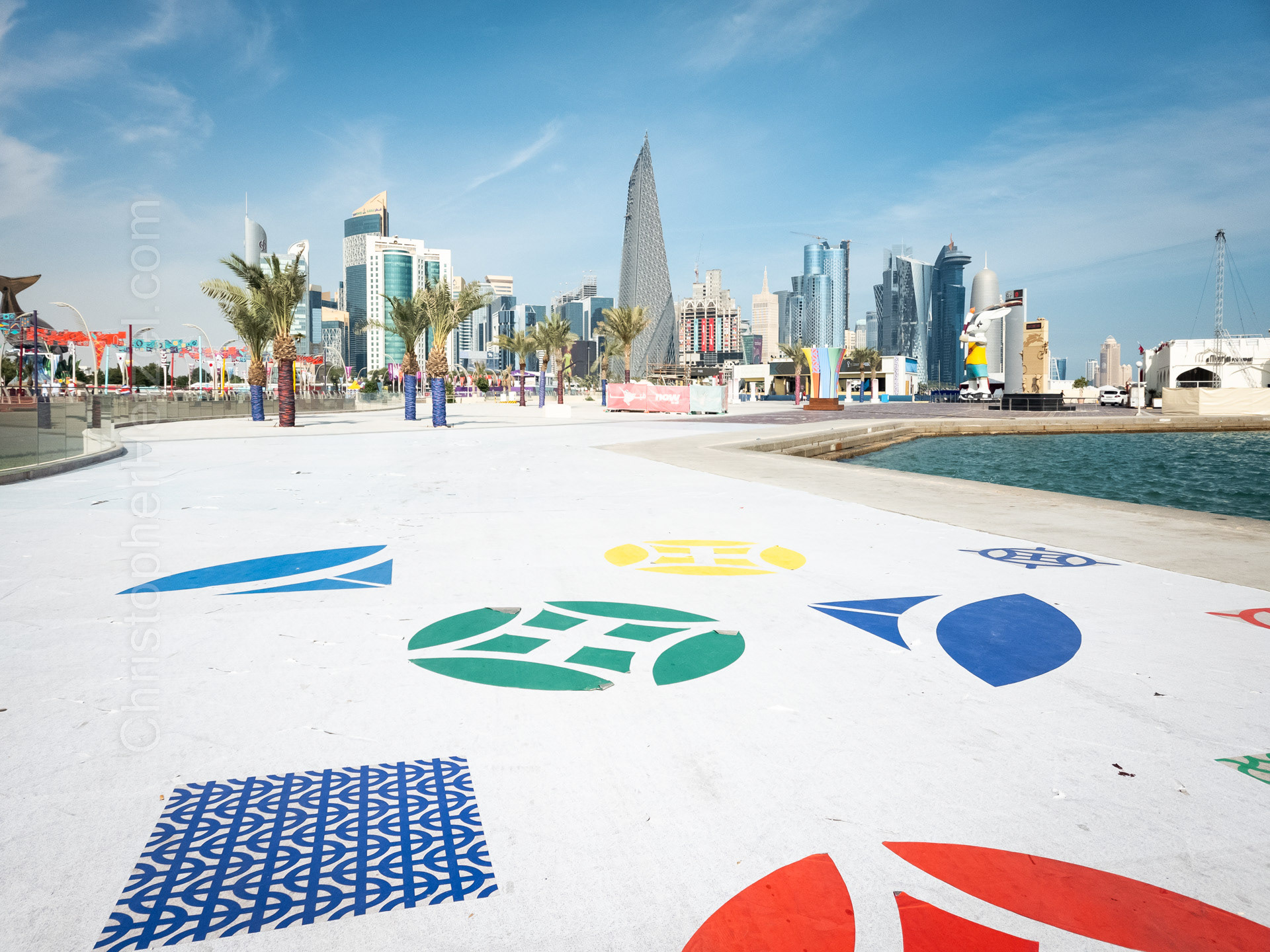 On the Corniche.