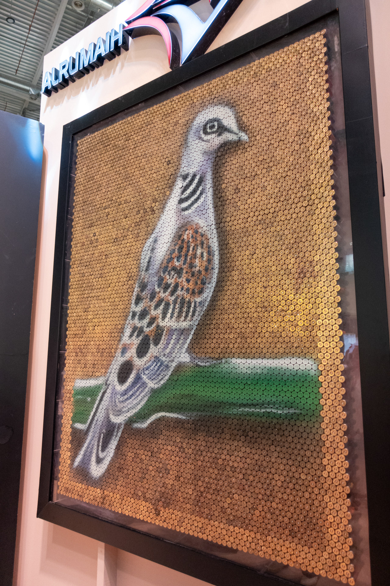 Art made of rifle shell casings.