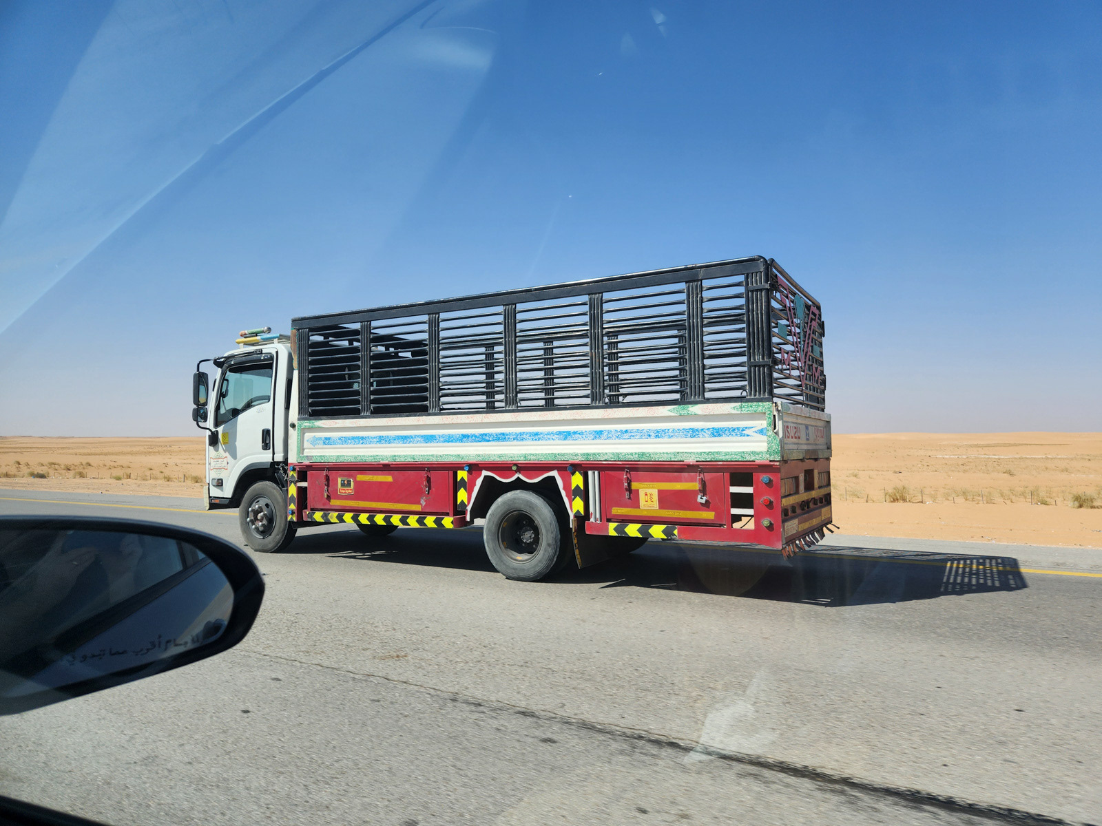 Quite typical of the region, a lot of trucks like this are colorfully painted and decorated by their owners.