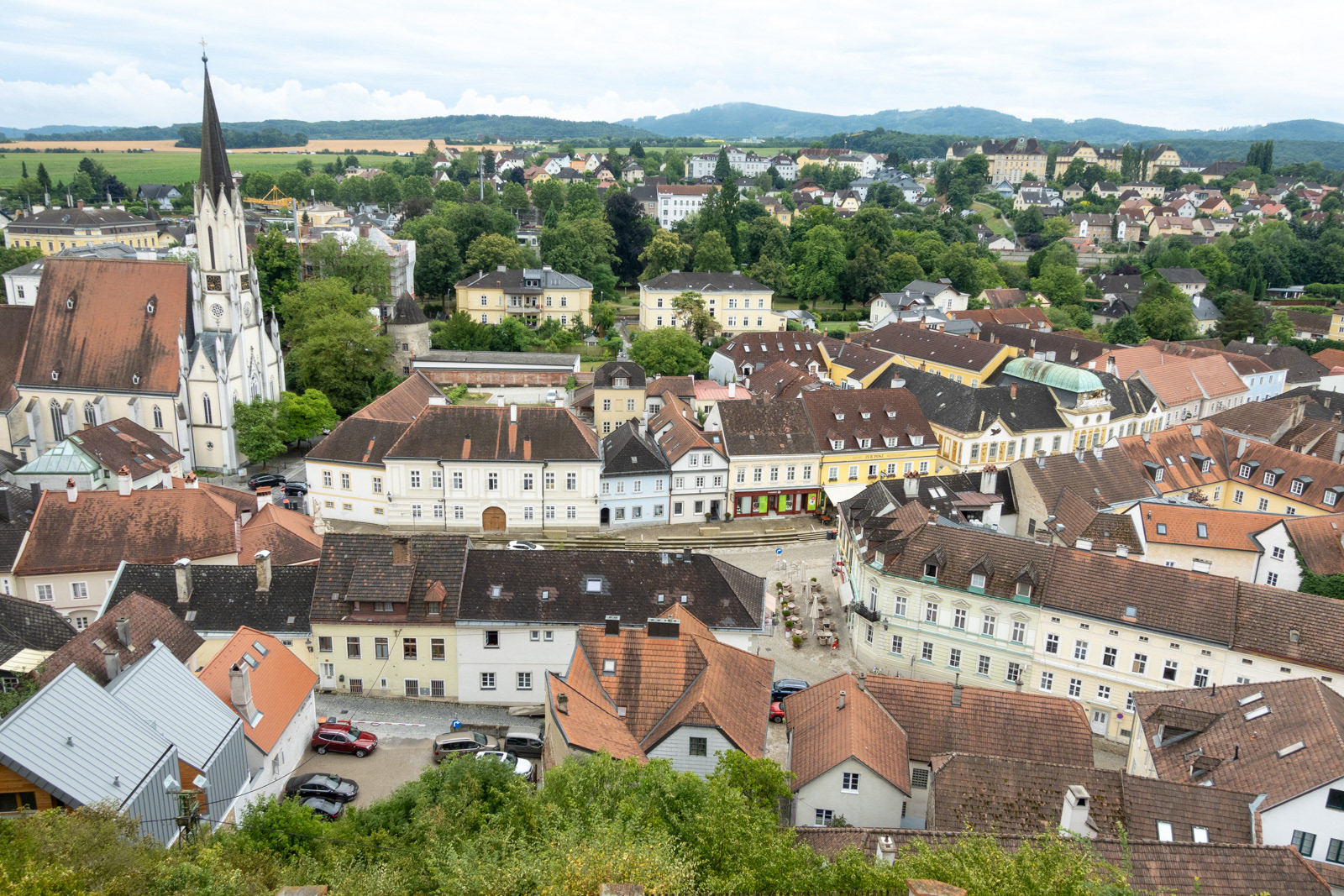 Overlooking the town of Melk.