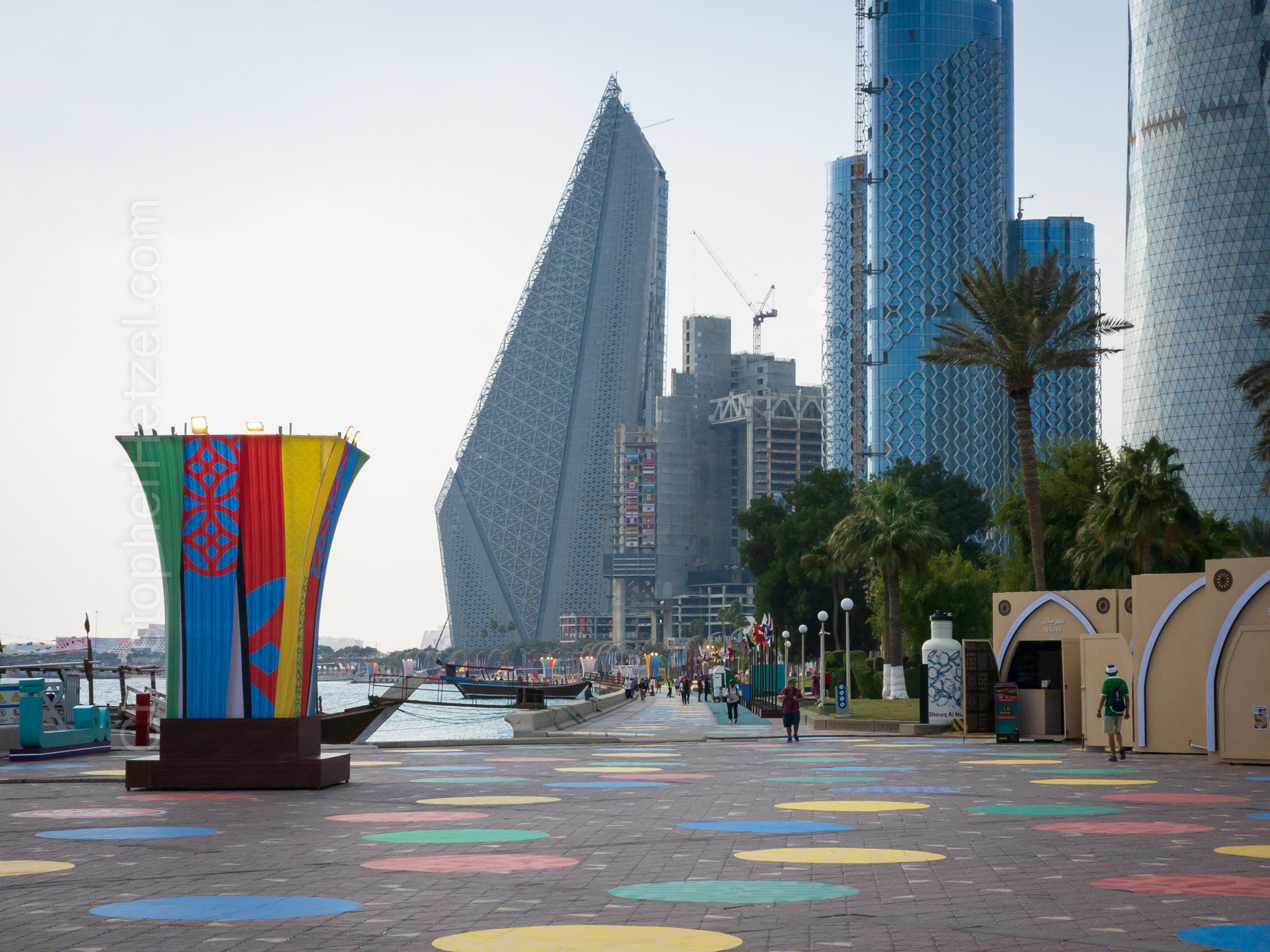 On the Corniche.
