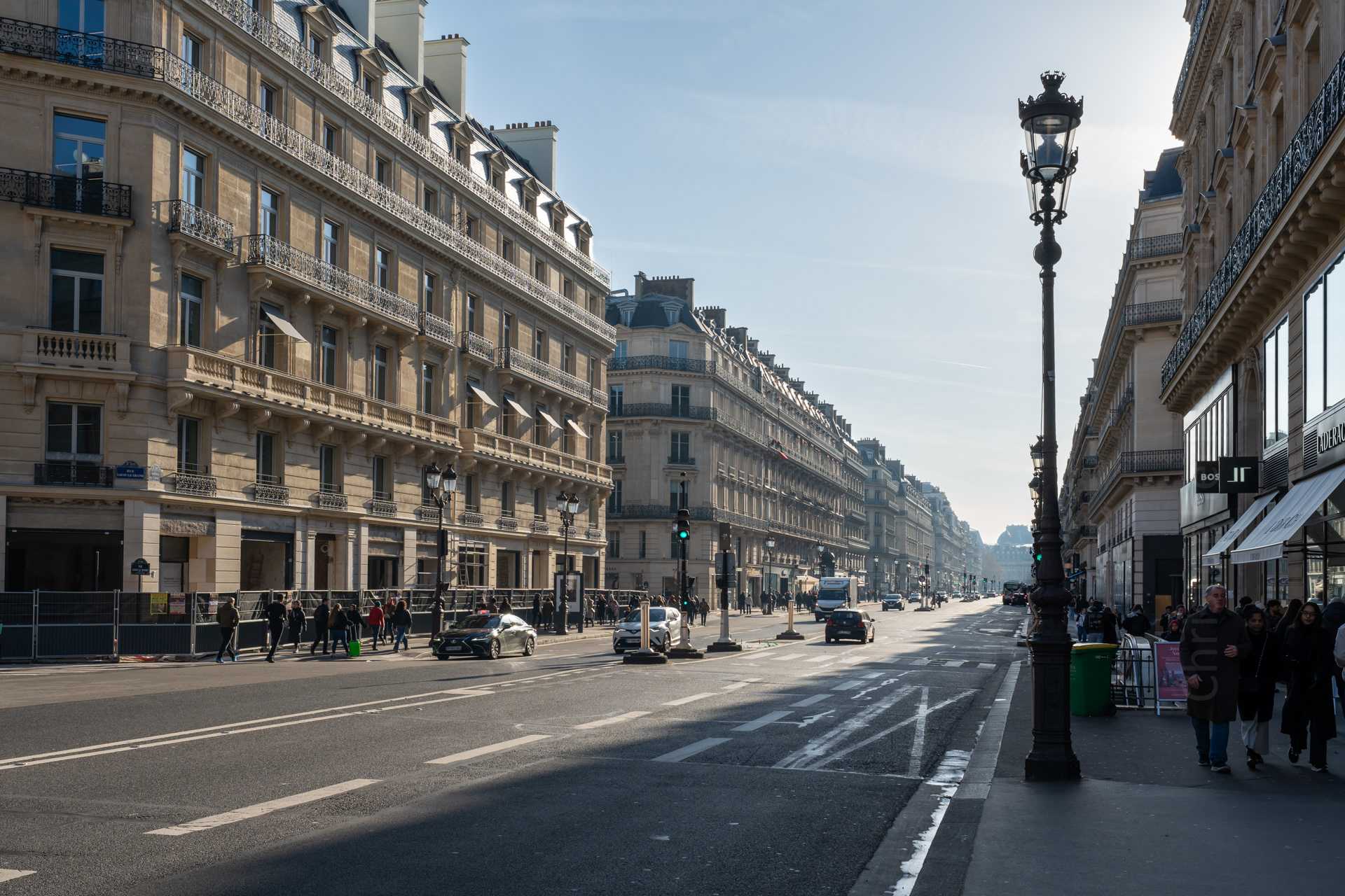 A view down the Avenue de l'Opéra.
