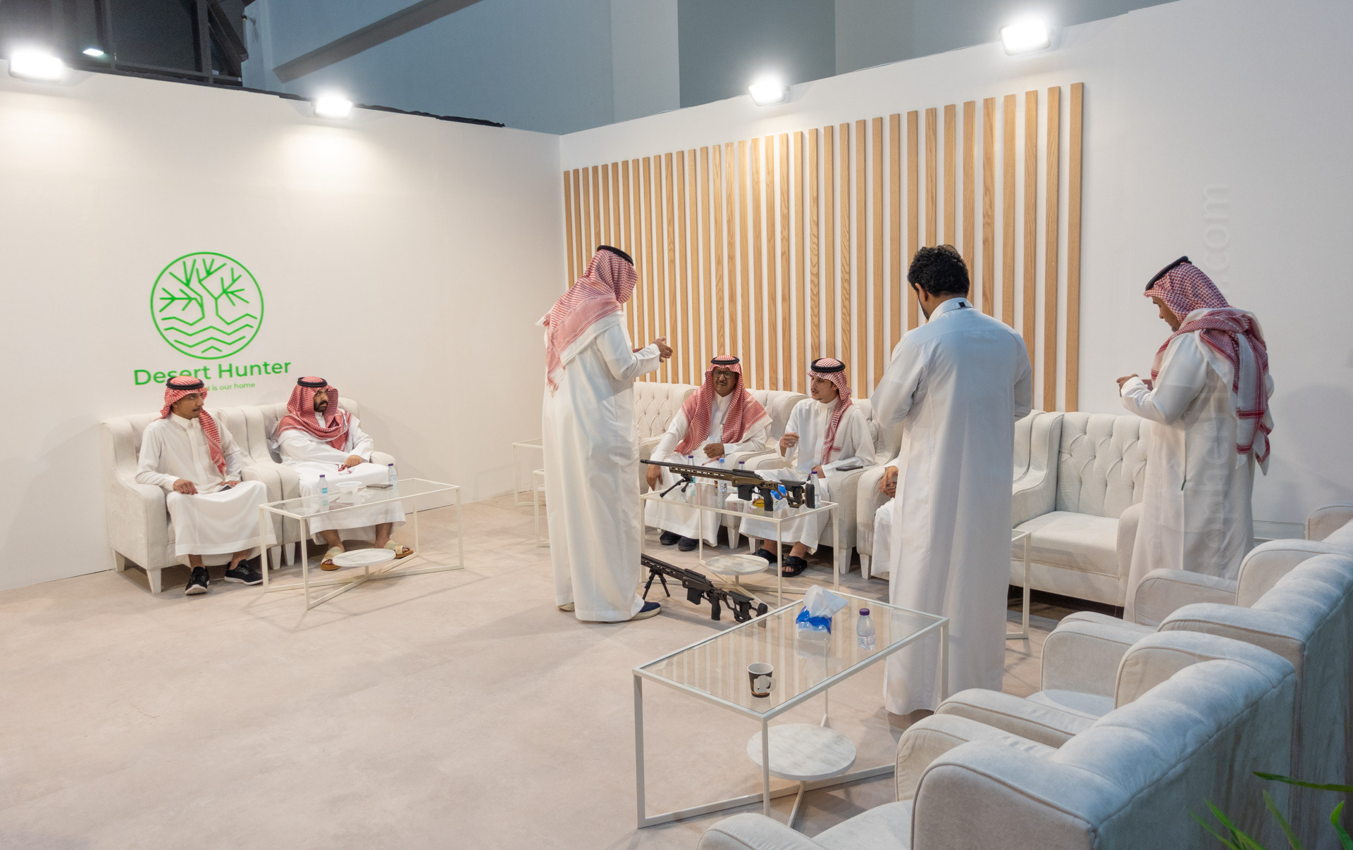 Some Saudi VIPs having a semi-private sales presentation.