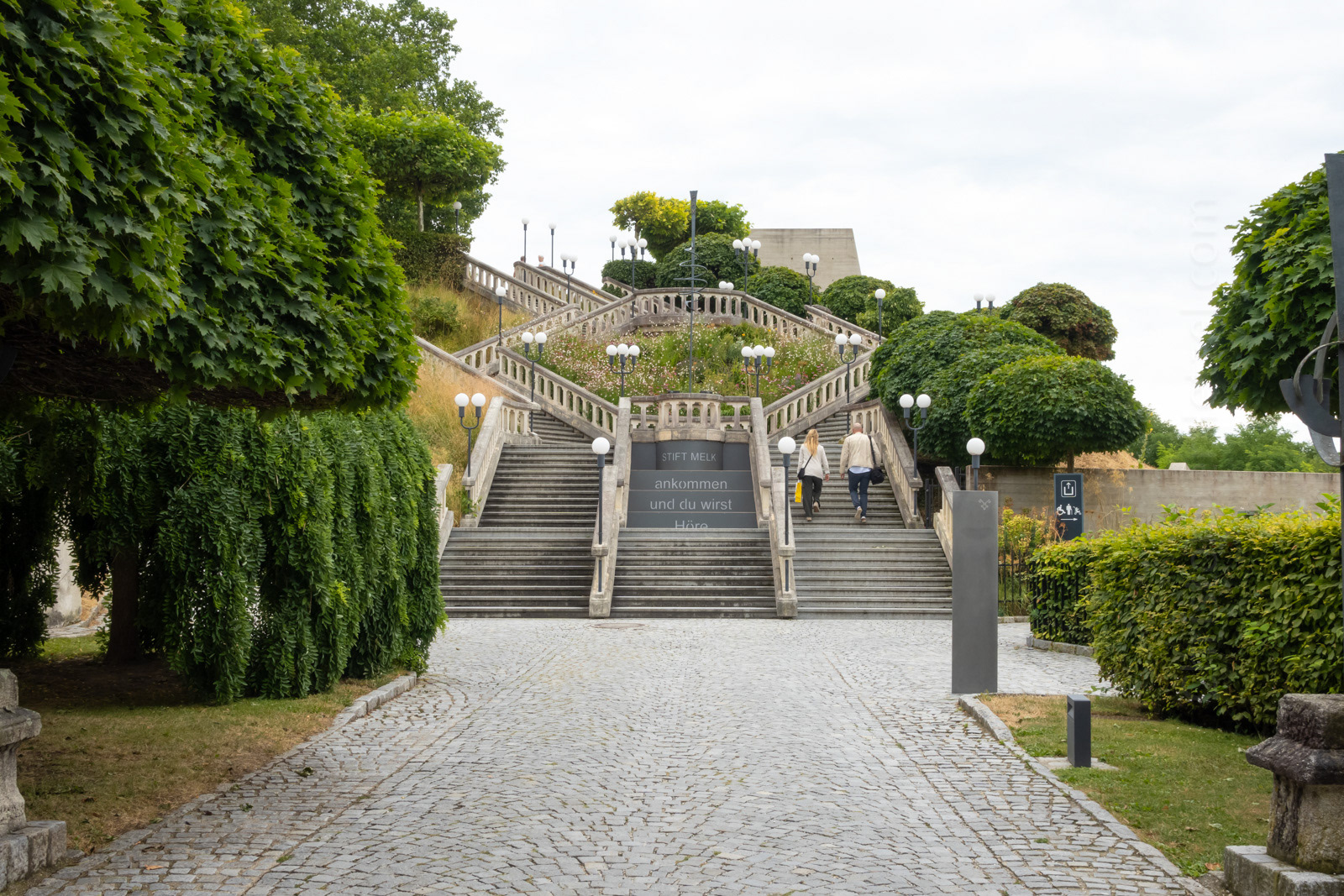 Staircase to the parking lot.