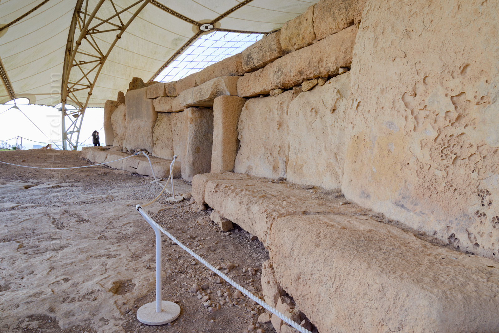 The main temple entrance of Ħaġar Qim.