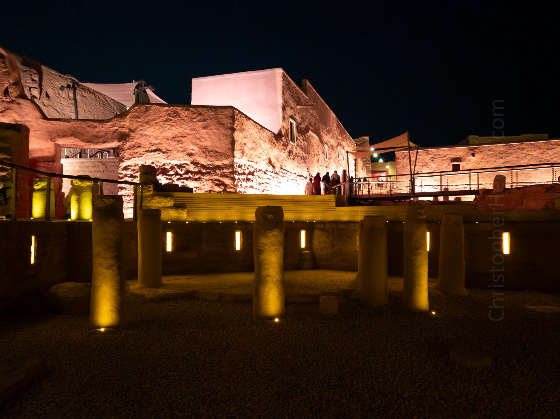 Overlooking the ruins of the At-Turaif Grand Mosque.