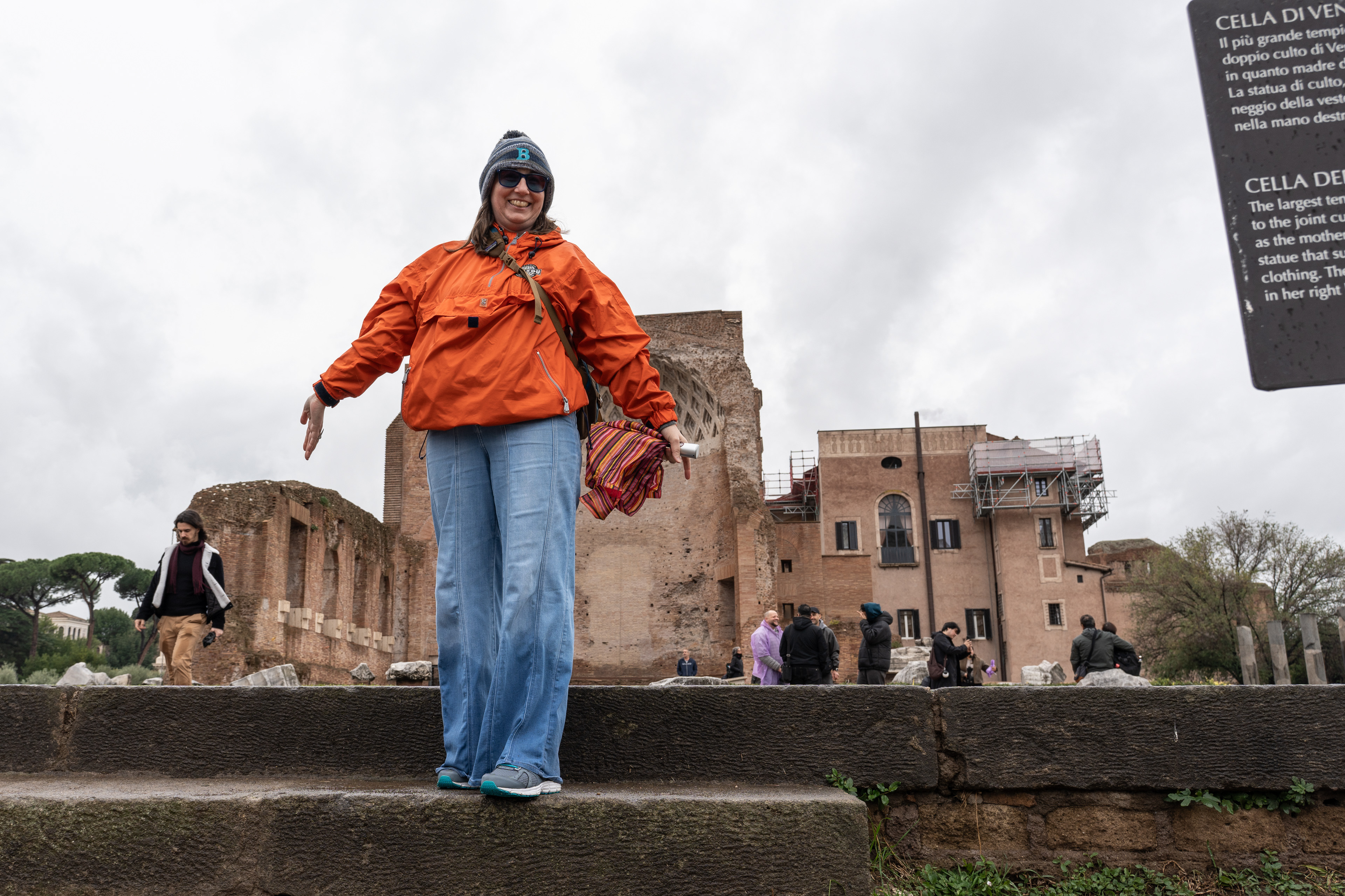 The ruins of the Temple of Venus and Rome, across from the Colosseum, built by Emperor Hadrian in AD 135-141.