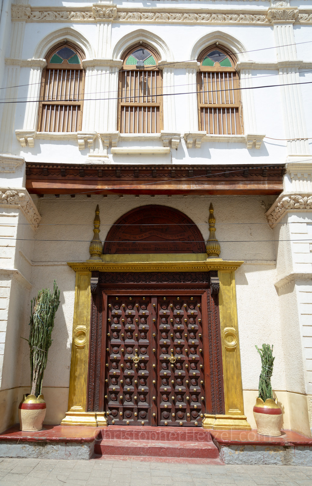 Front door of Zanzibar Jamatkhanna Mosque.