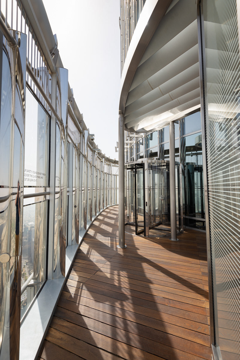 Observation deck on the 148th floor of the Burj Khalifa.