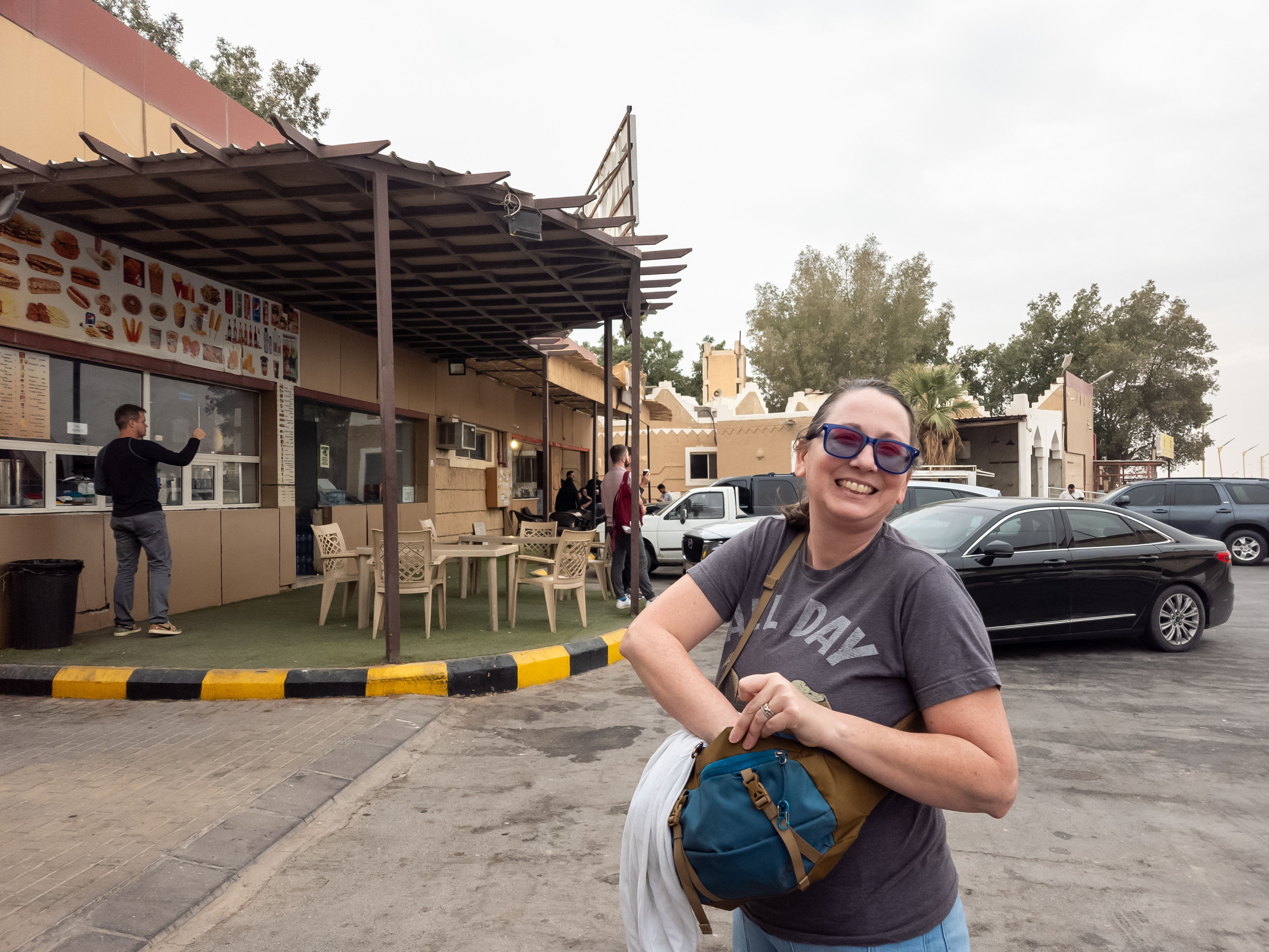 Katherine's first Saudi "truck stop."