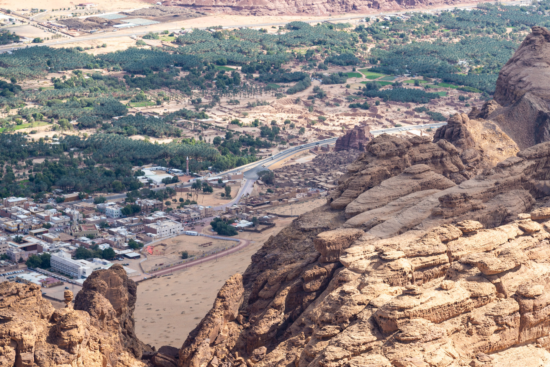 Looking down on Old Town AlUla.