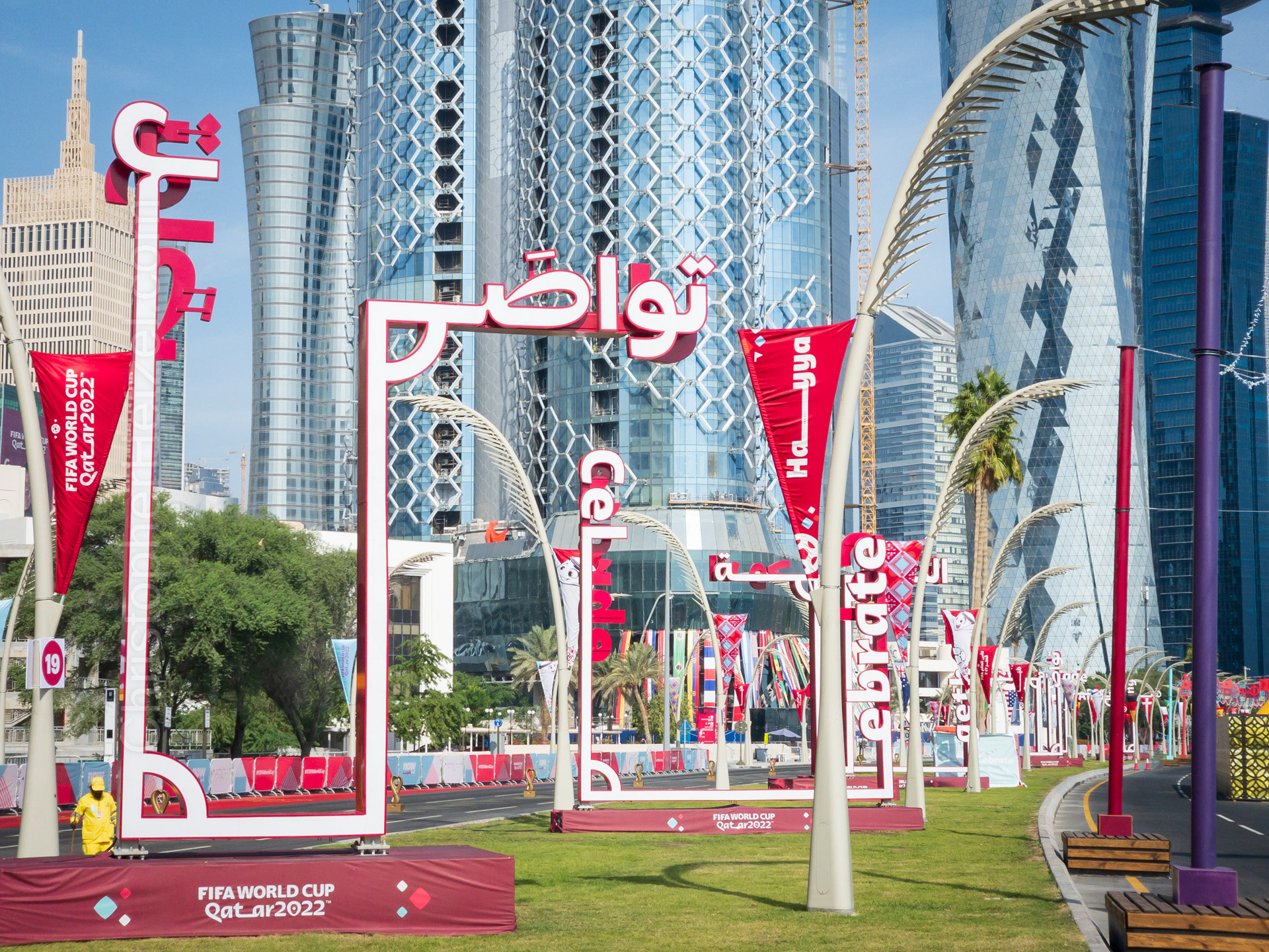 On the Corniche.
