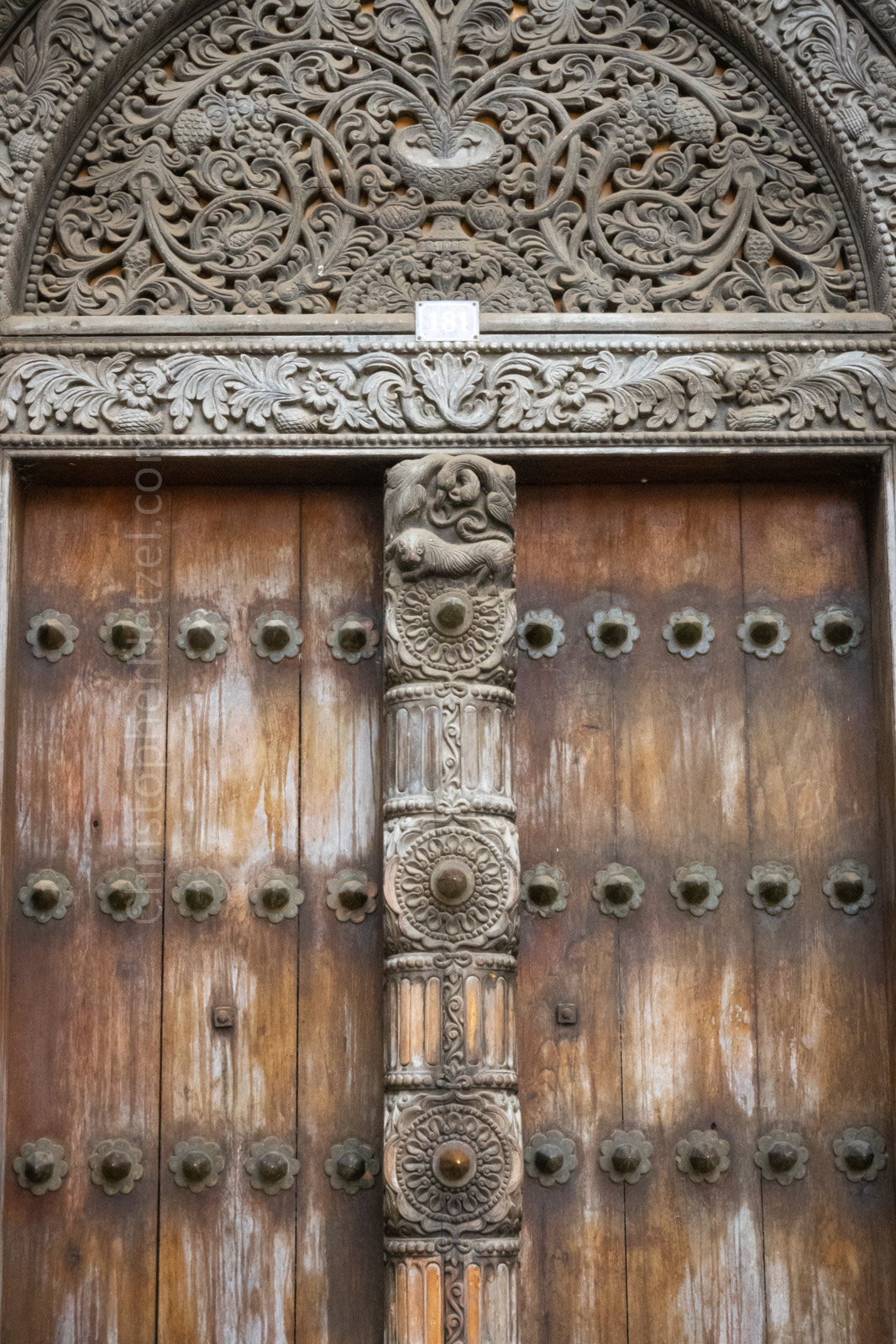 Carved Wooden Doors of Stone Town, Zanzibar Stock Image - Image of front,  doors: 171036855