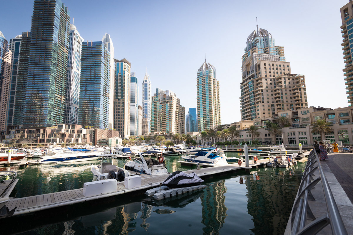 The Dubai Marina.