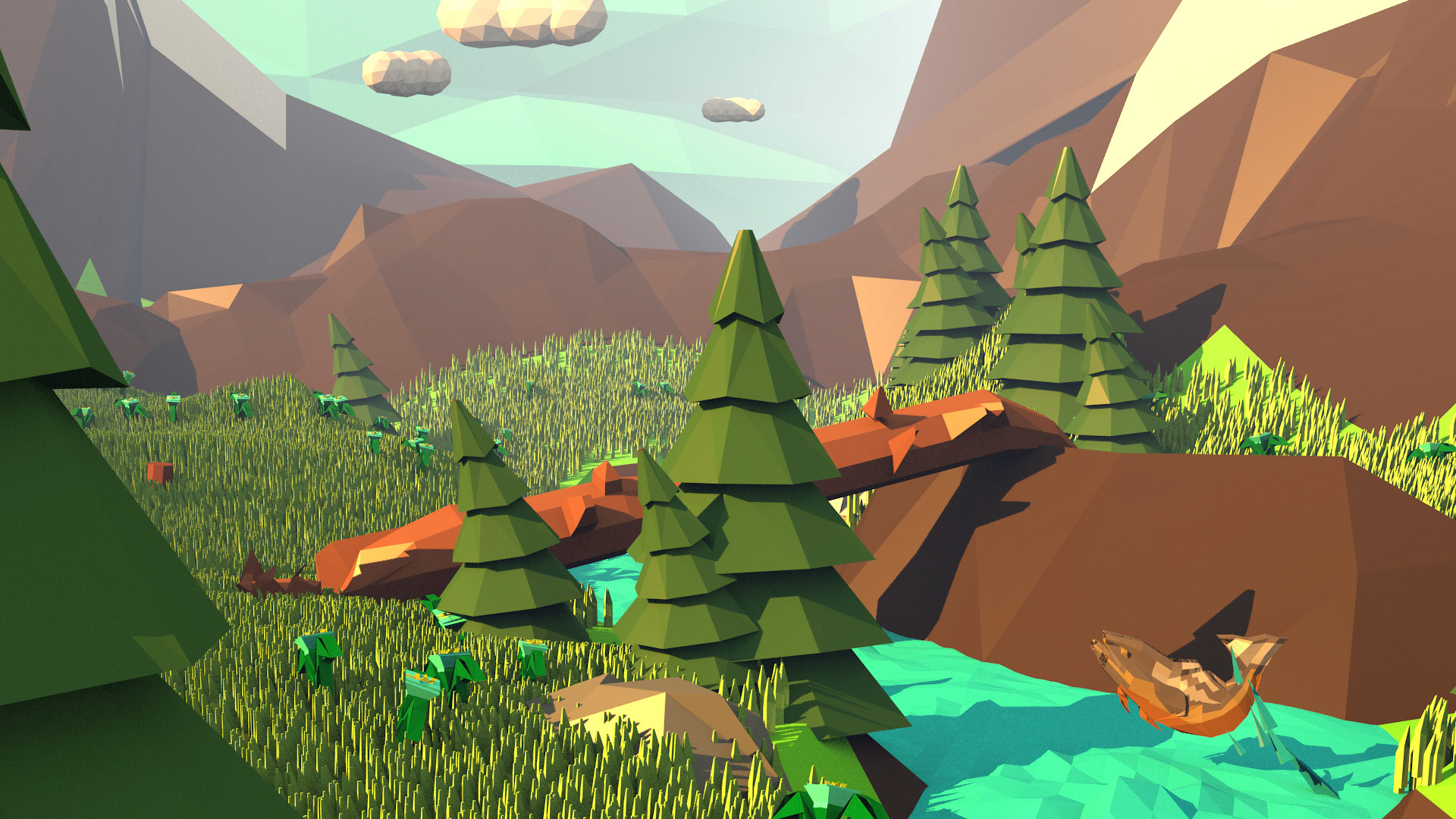 Low poly render