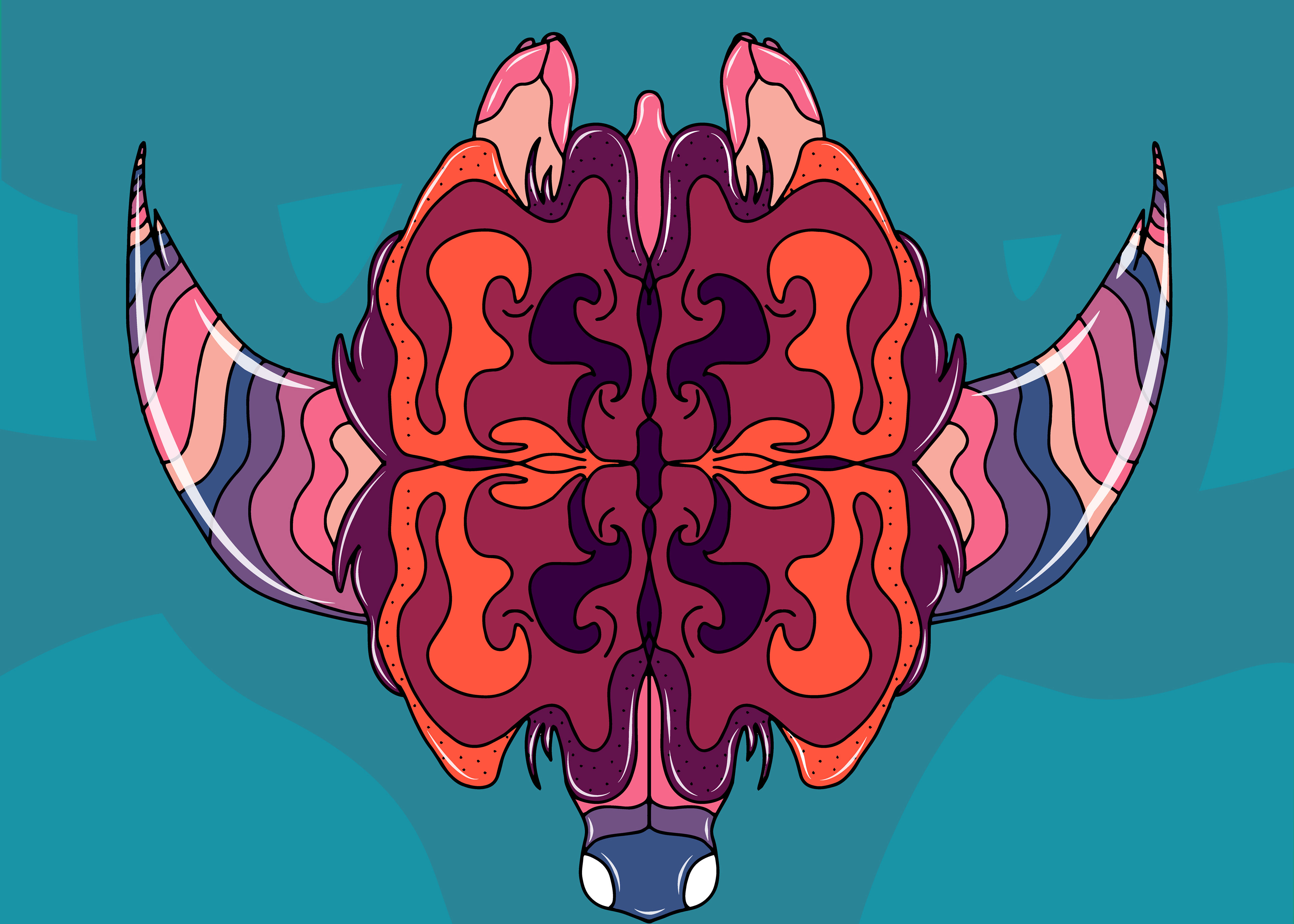 Abstract Mandala Sea Turtle