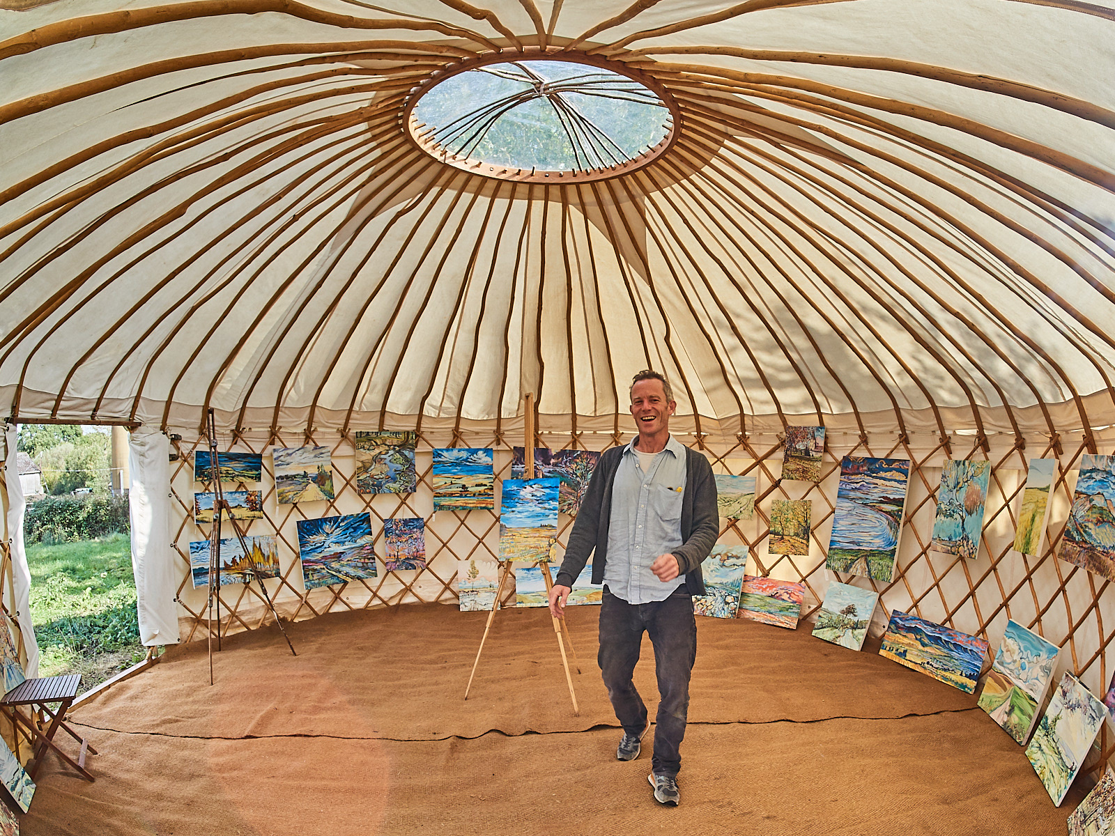 Mr. Guy Pickford, in his yurt