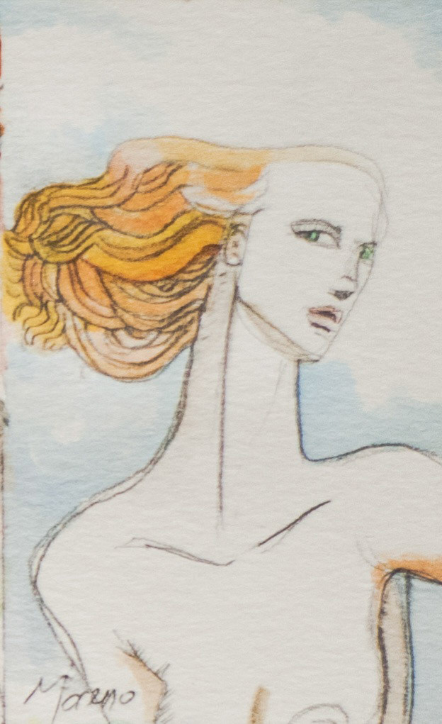 Rubia | Pencil and watercolor