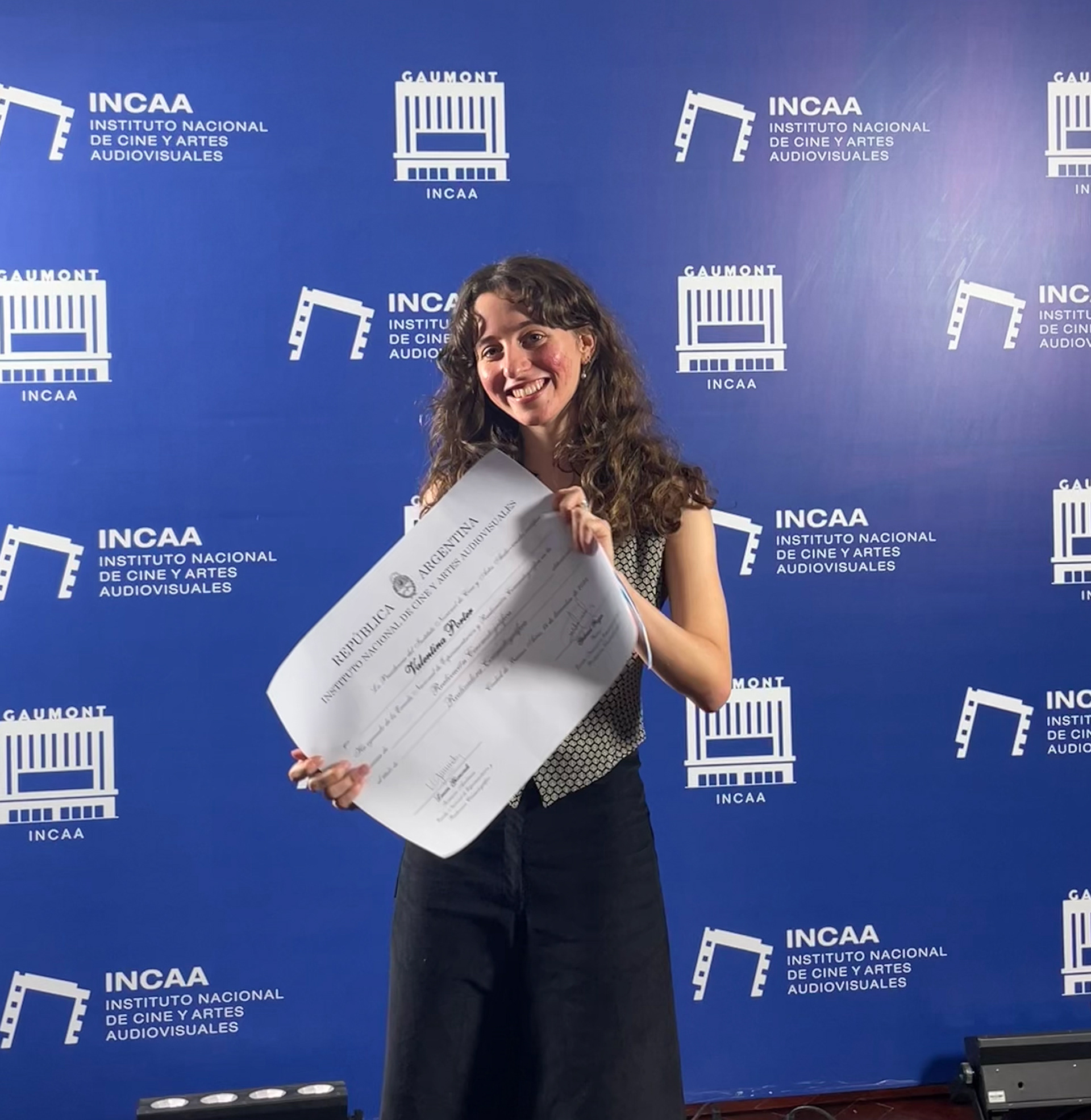 recibida de directora de cine ENERC