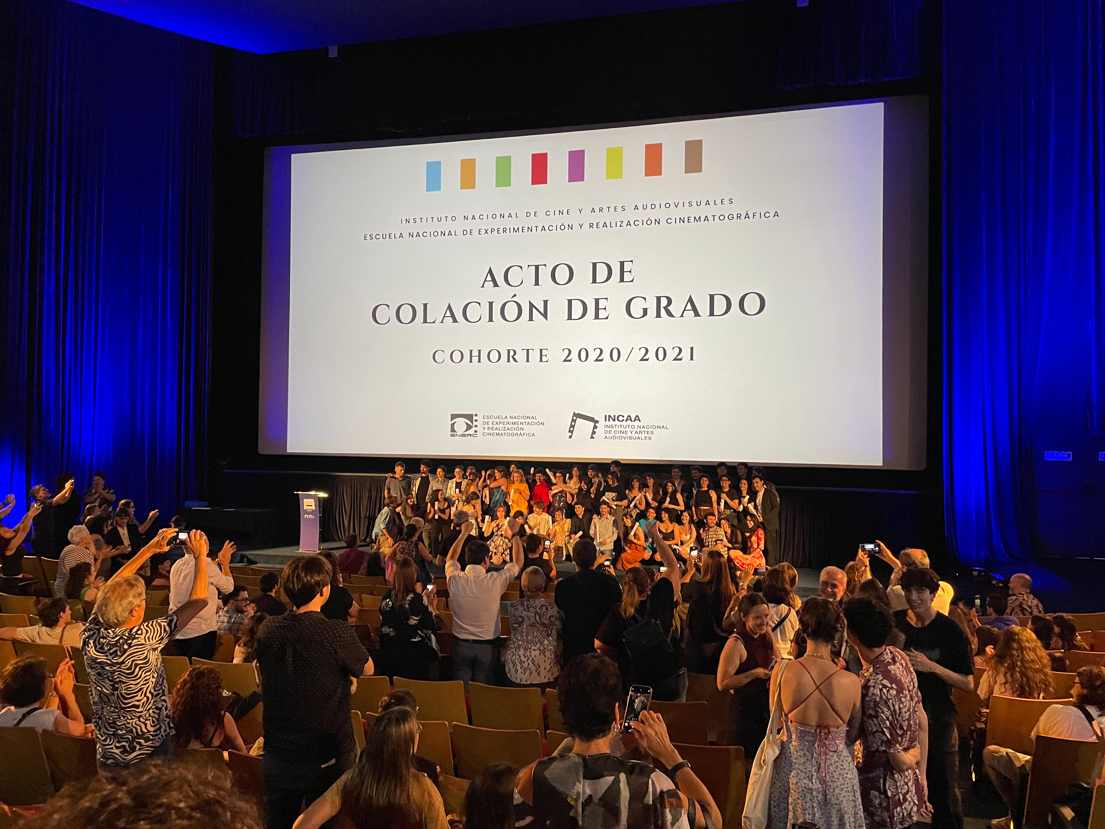 proyección de mi tesis ficción "Cortocircuito" en el Cine Gaumont