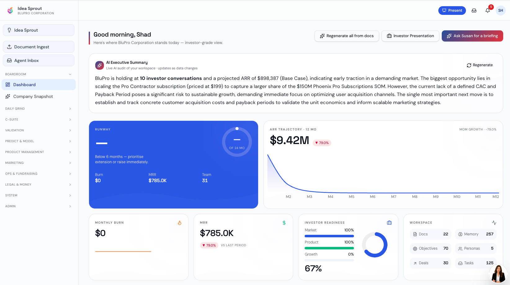 IdeaSprout production SaaS app and landing page