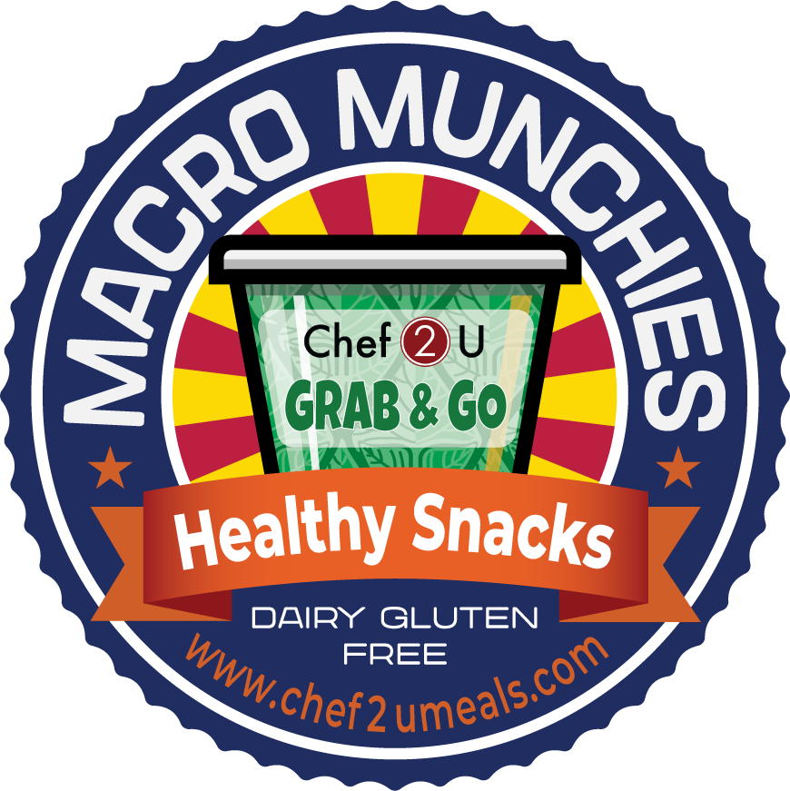 Macro Munchies logo and container label