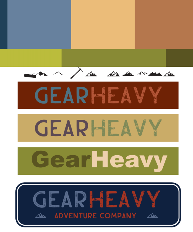 GearHeavy Adventure- logo comps