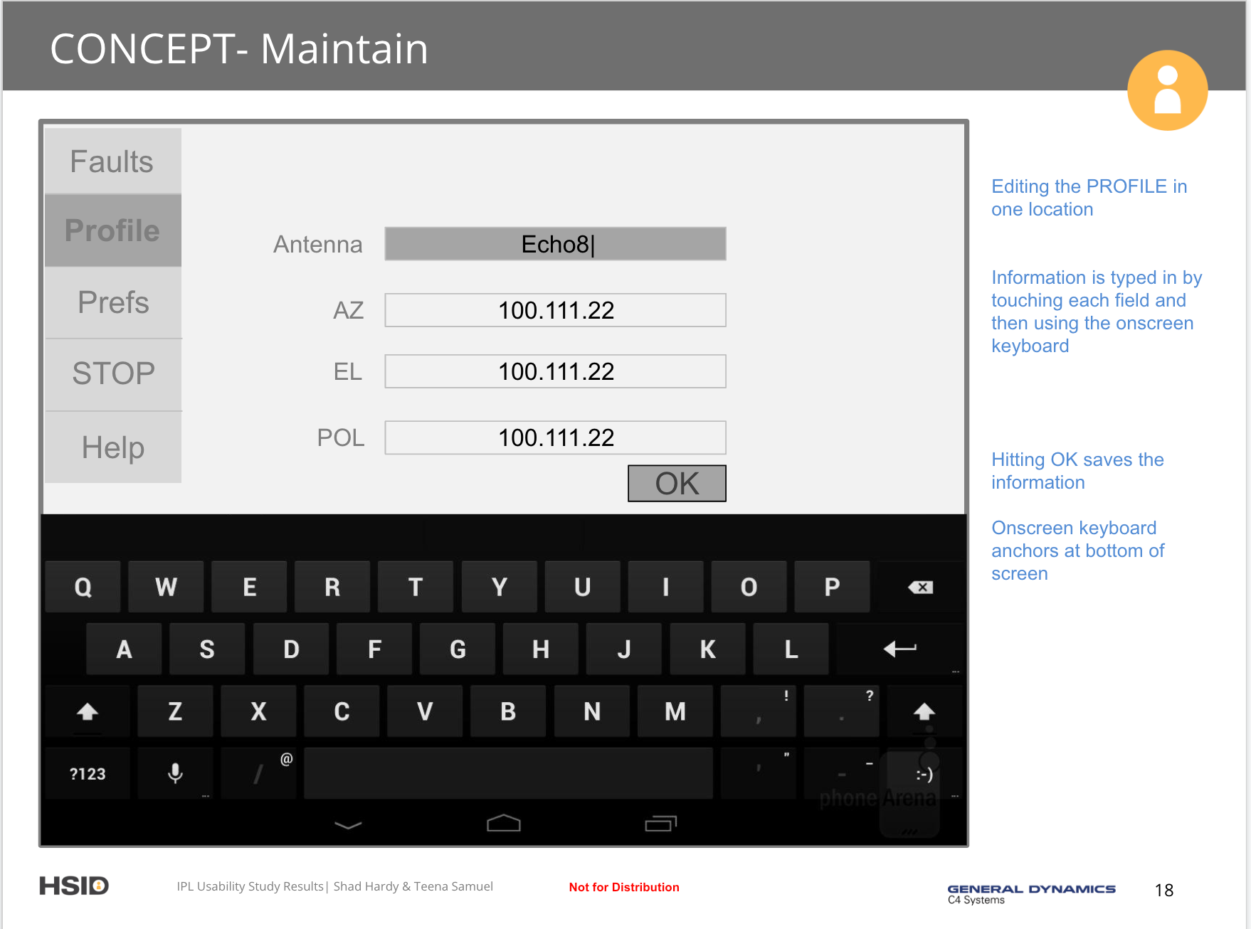 Onscreen keyboard concept