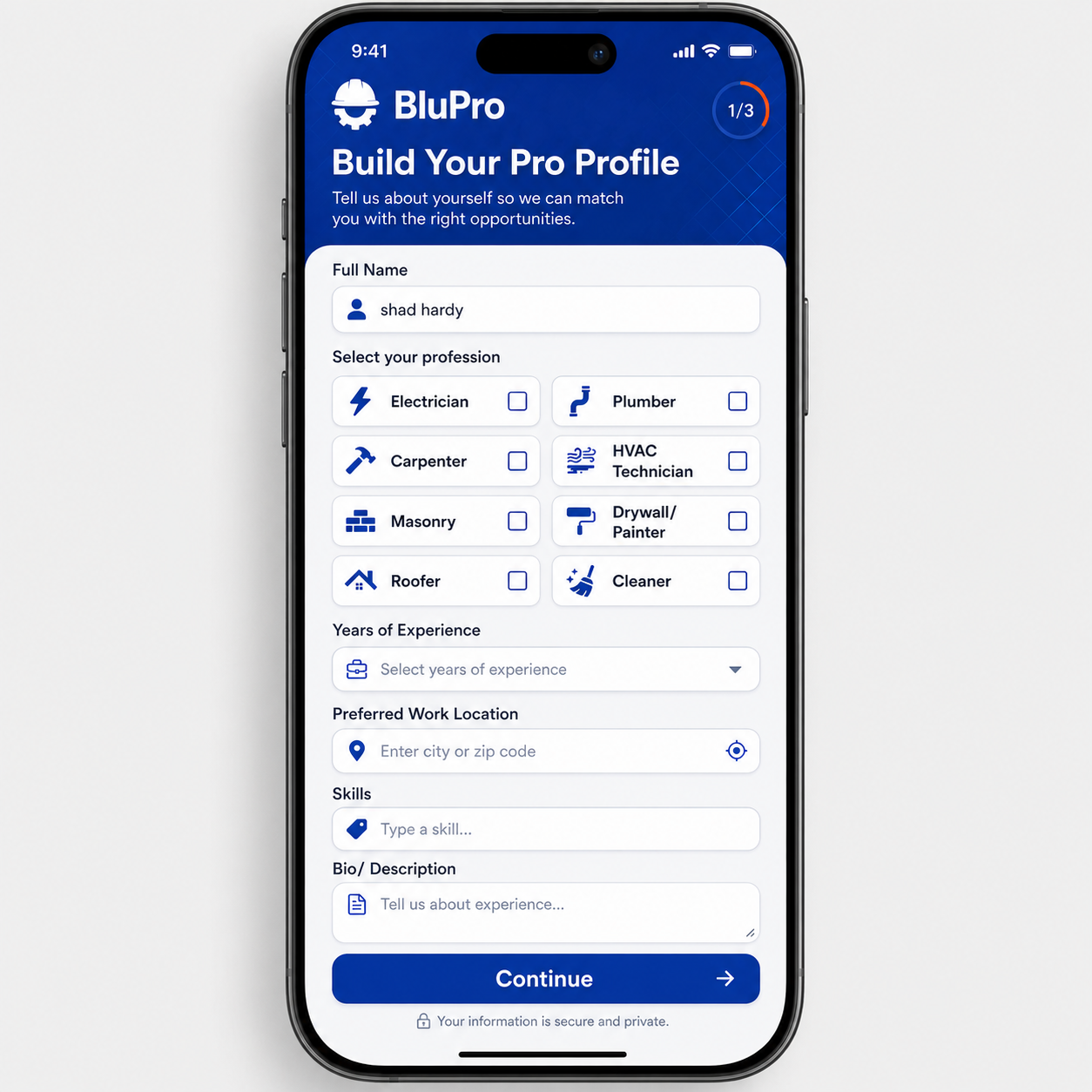 BluPro app V2