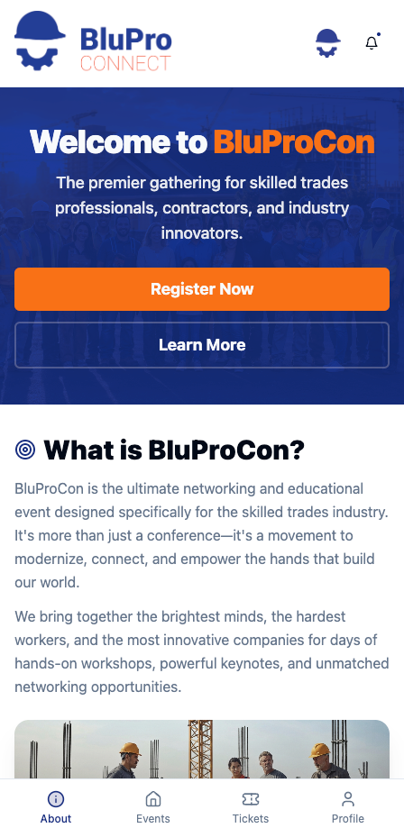 BluPro Connect- event app