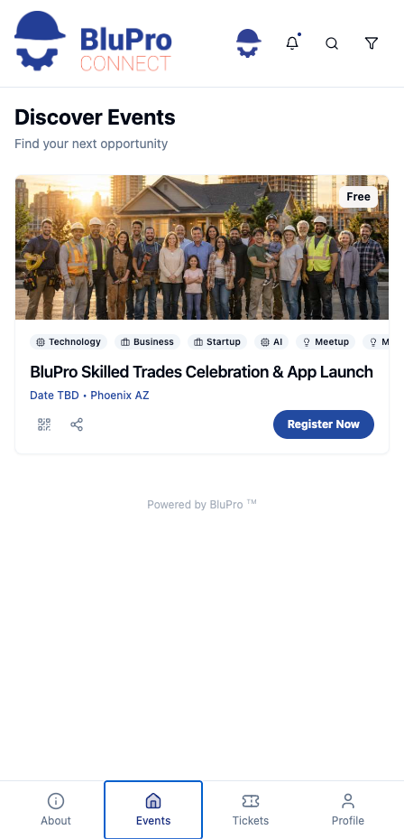 BluPro Connect- event app